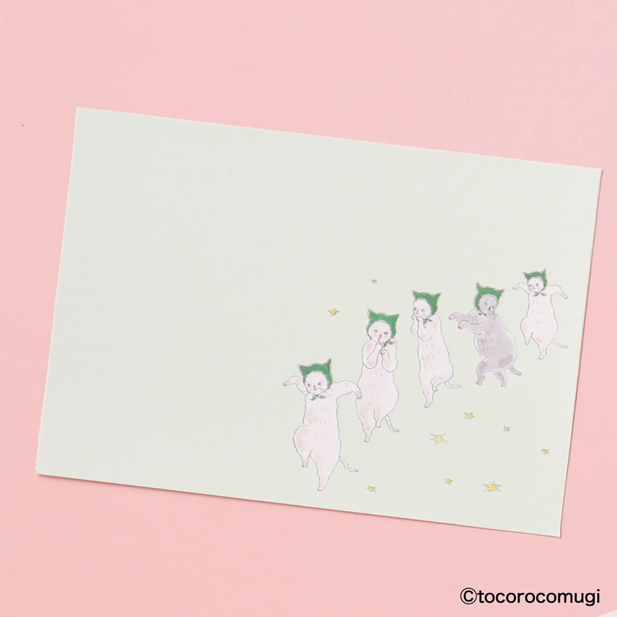 しっかり貼れるピタふせん L（厚口タイプ）／トコロコムギ 真夜中の腹ぺこにゃんこ