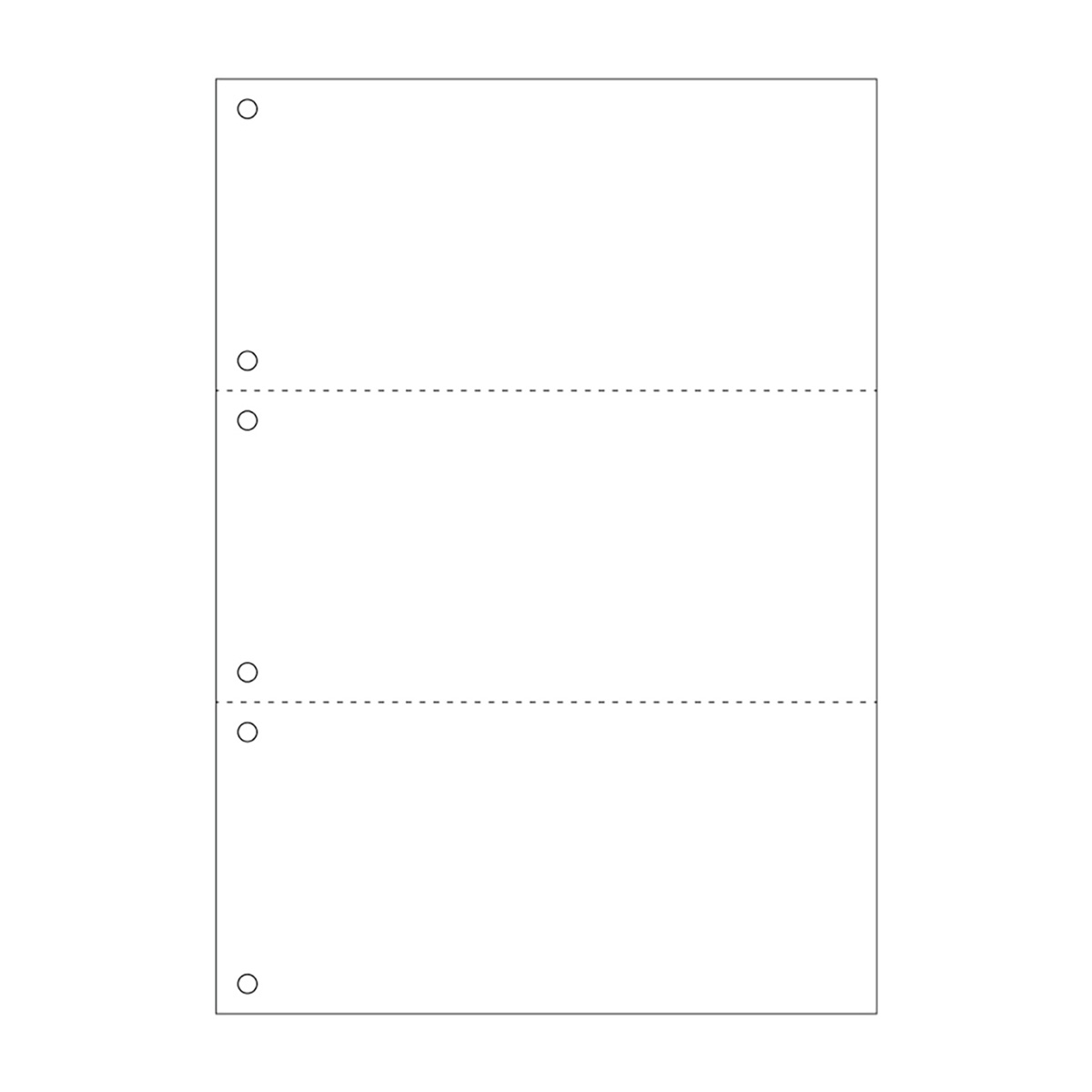 ヒサゴ　マルチプリンタ帳票　Ａ４　白紙　３面　６穴　２４００枚入