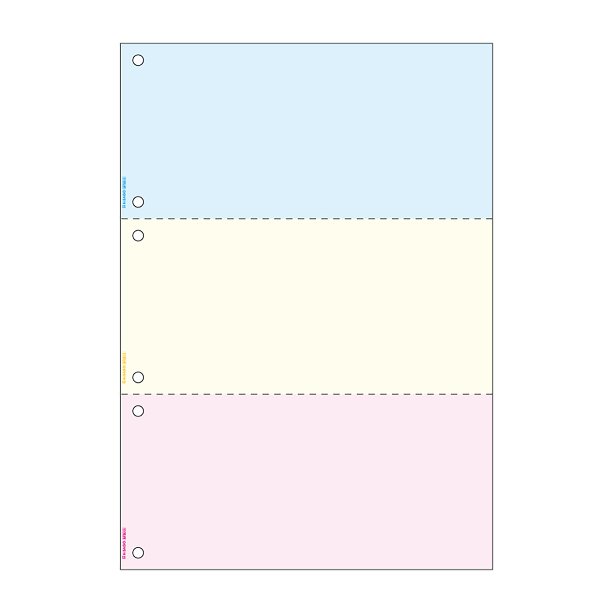 ヒサゴ　マルチプリンタ帳票　Ａ４　カラー　３面　６穴　２４００枚入