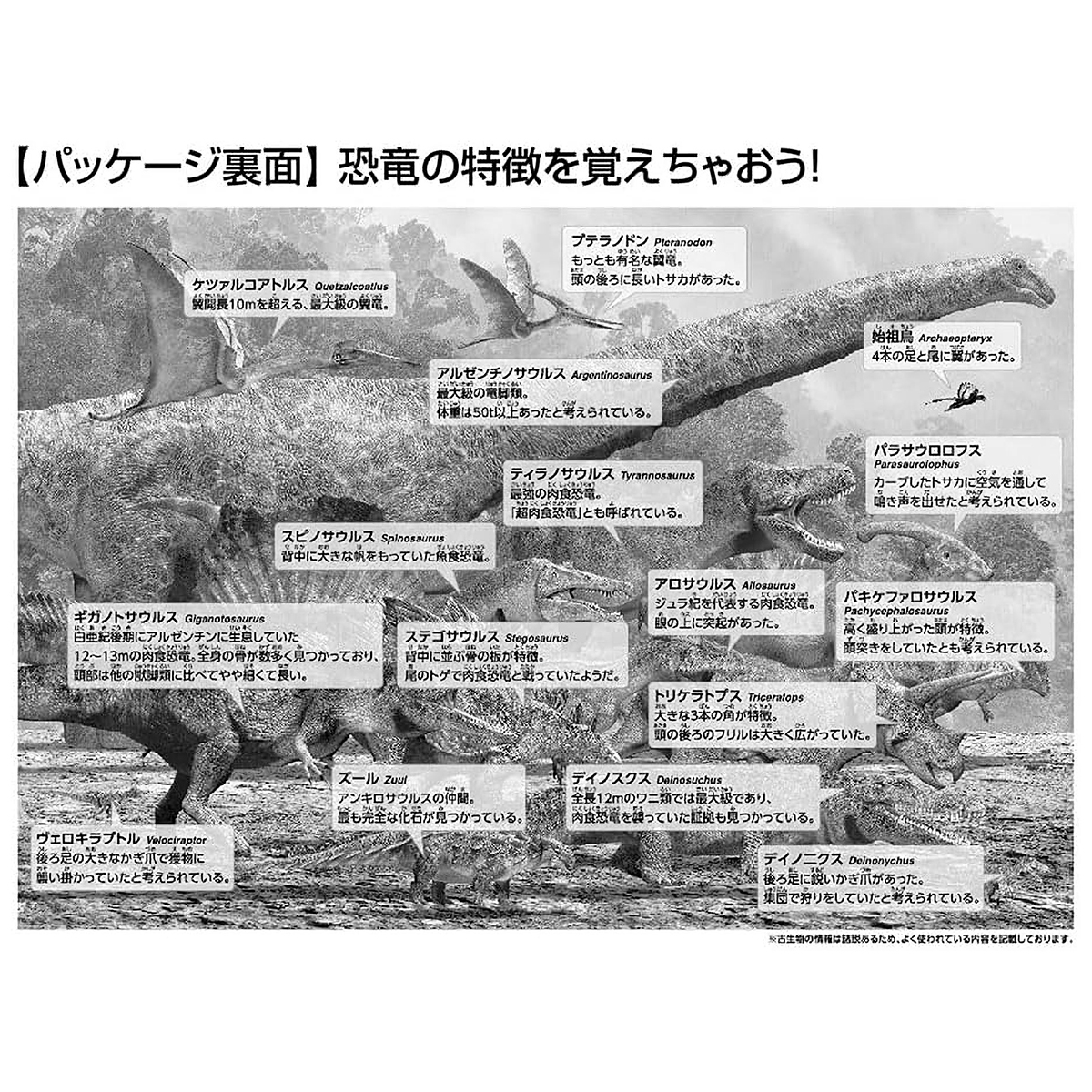 【ジグソーパズル】恐竜大きさ比較