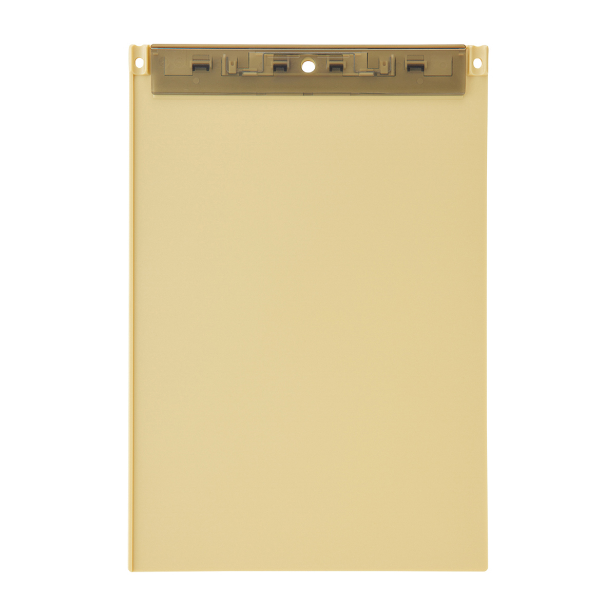 Ｍｕｔｕａｌ　超薄型クリップボード＜フック穴付＞　マットイエロー