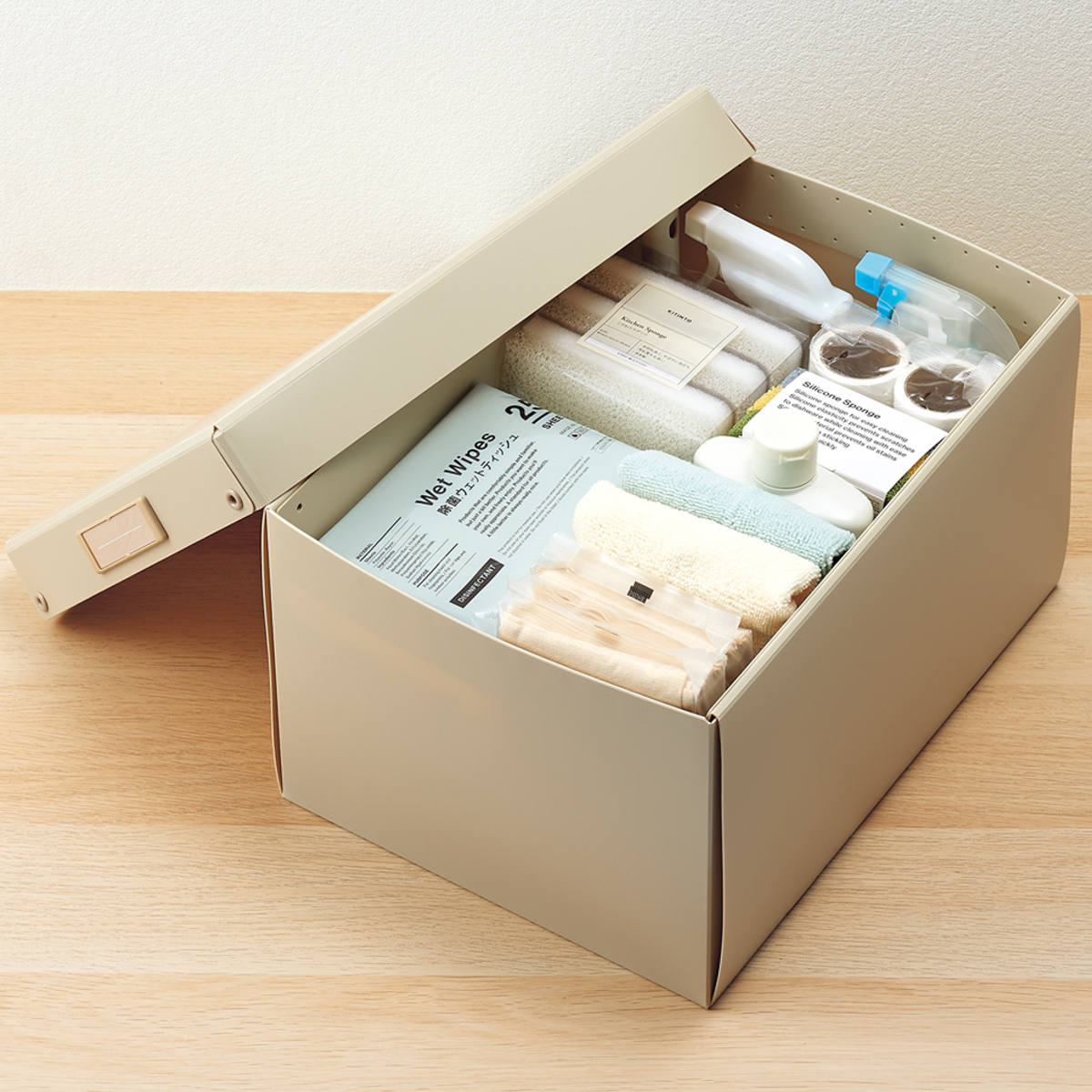 Ｒｏｏｍｙ　折りたたみボックス　深型　ベージュ