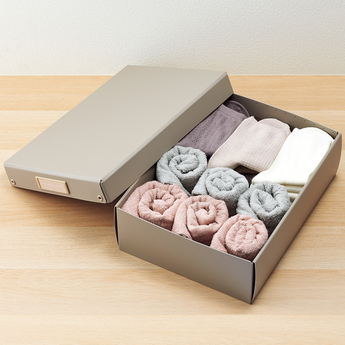 Ｒｏｏｍｙ　折りたたみボックス　浅型　ピンク