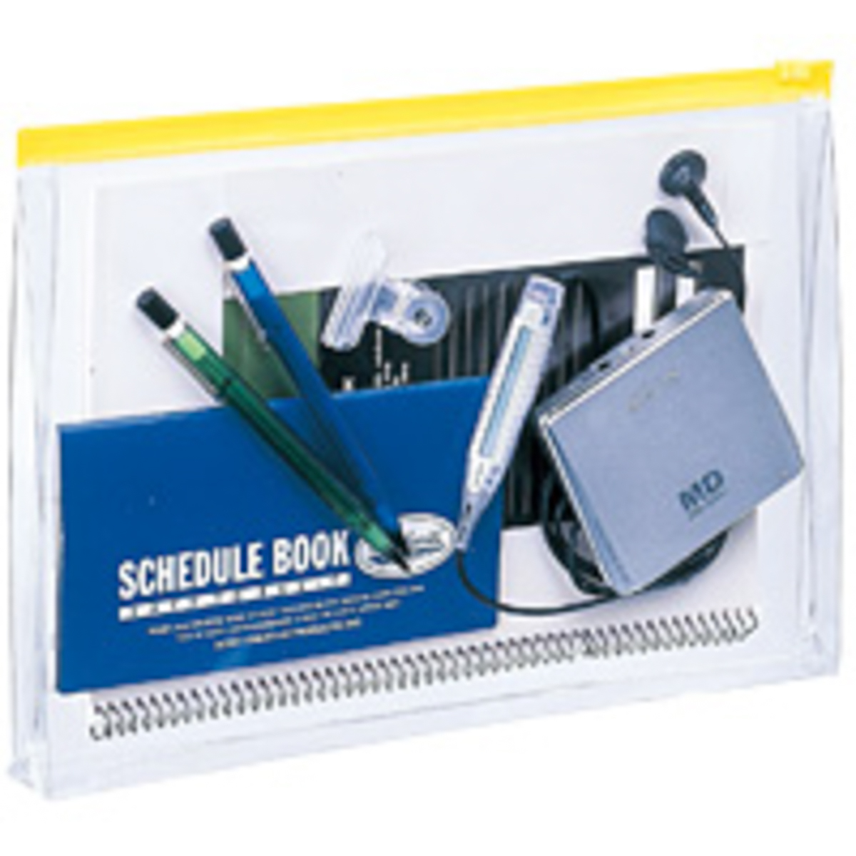 クリヤーケース（マチ付）　赤