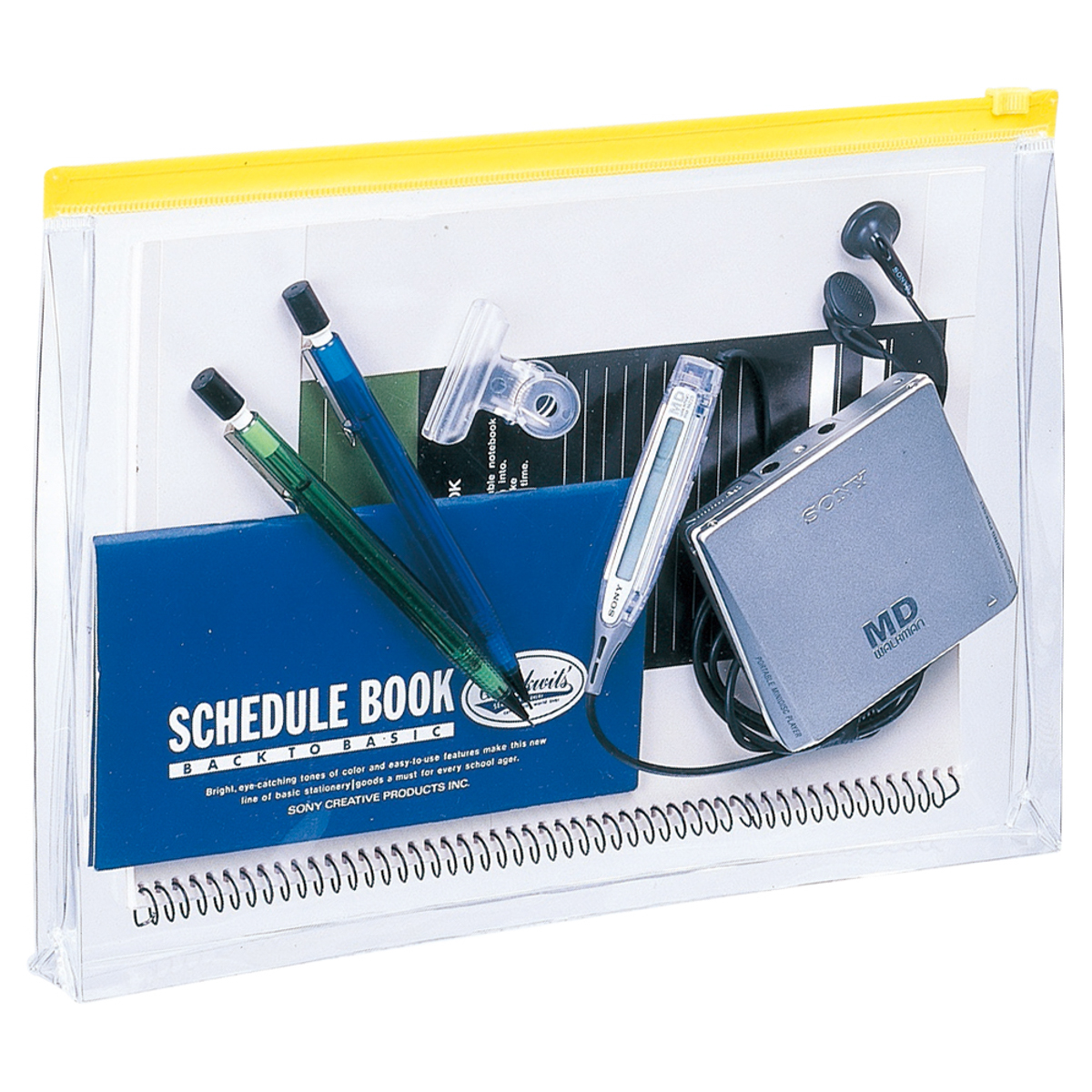 クリヤーケース（マチ付）　藍