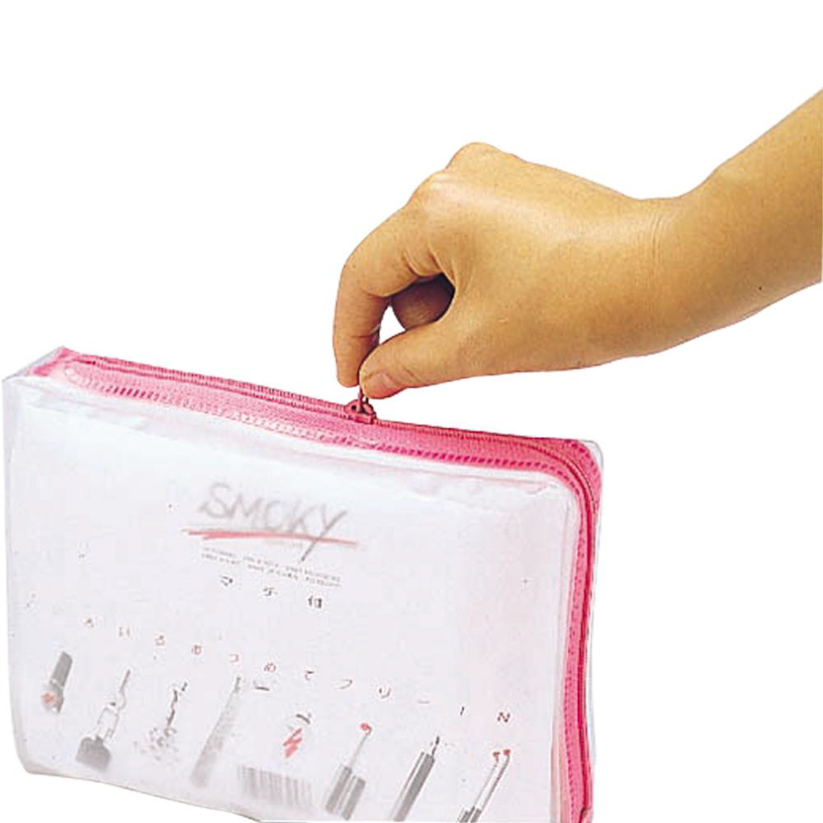 クリヤーケース・スモーキィ（マチ付）　黄