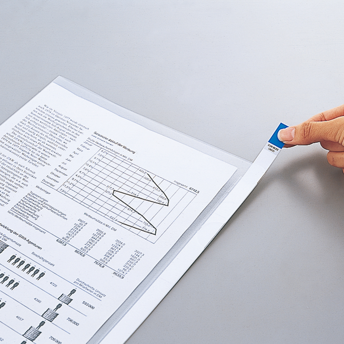 クリヤーホルダー＜見出し付＞　乳白