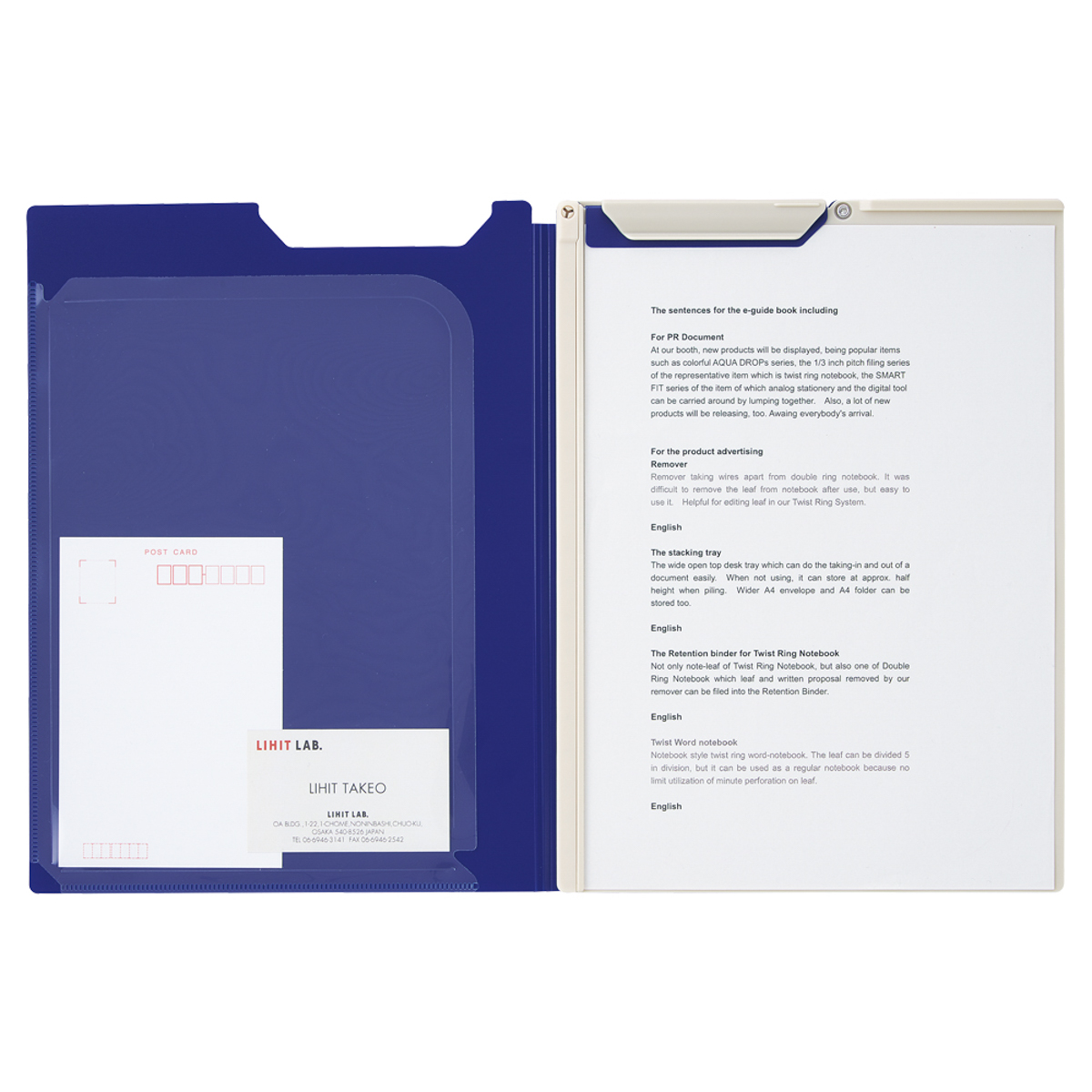 ＣＵＢＥ　ＦＩＺＺ　クリップファイル　ネイビー