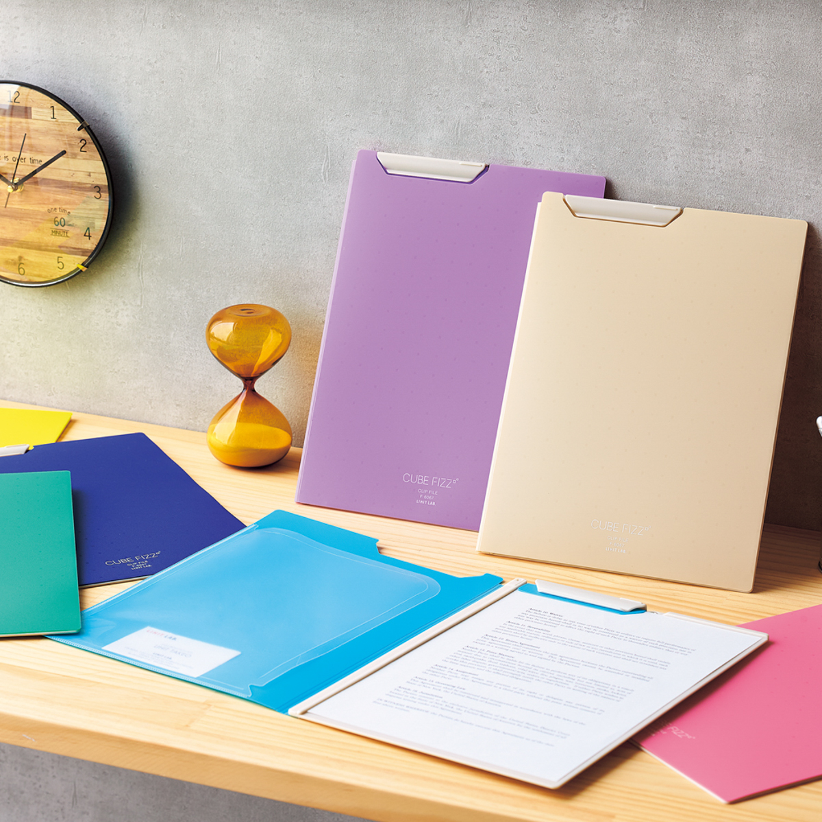 ＣＵＢＥ　ＦＩＺＺ　クリップファイル　ブルー