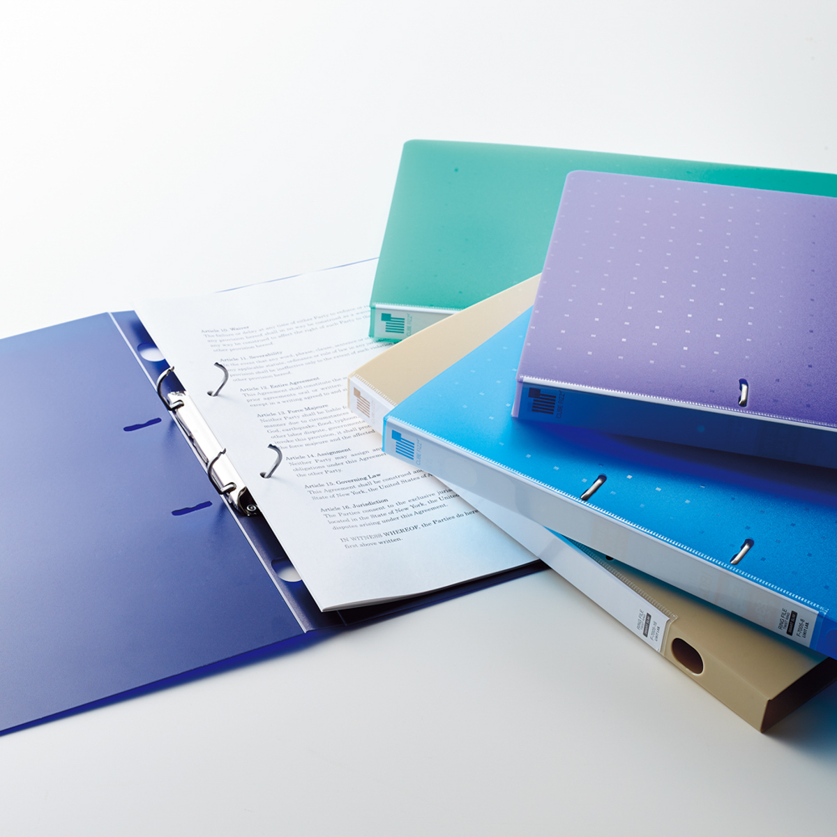 ＣＵＢＥ　ＦＩＺＺ　リングファイル＜ツイストリング　スマートスリム＞　ブルー