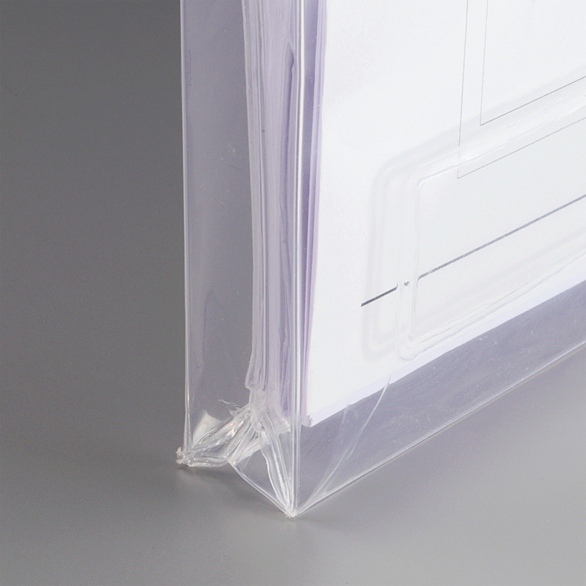 クリヤーケース（マチ付）　白