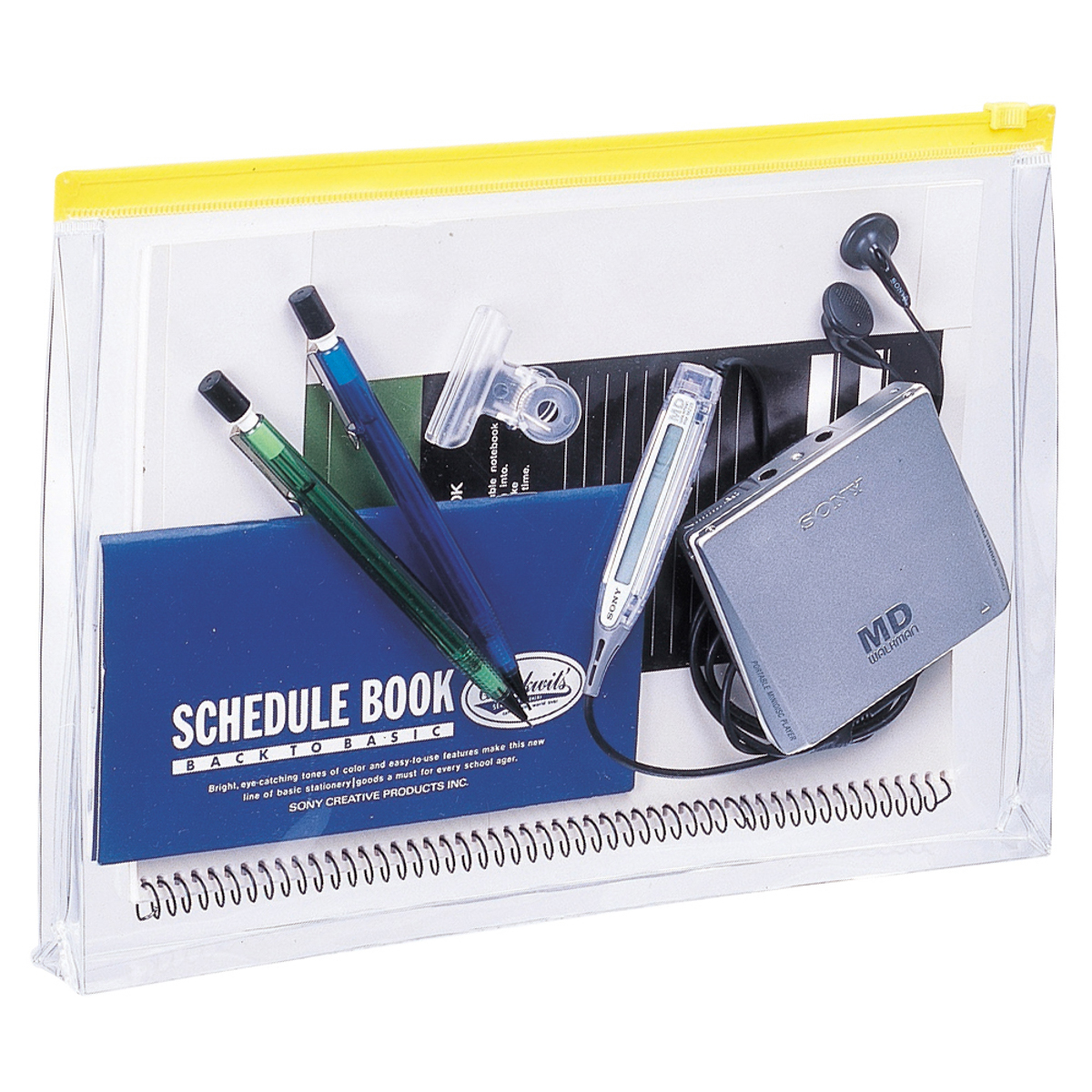 クリヤーケース（マチ付）　緑