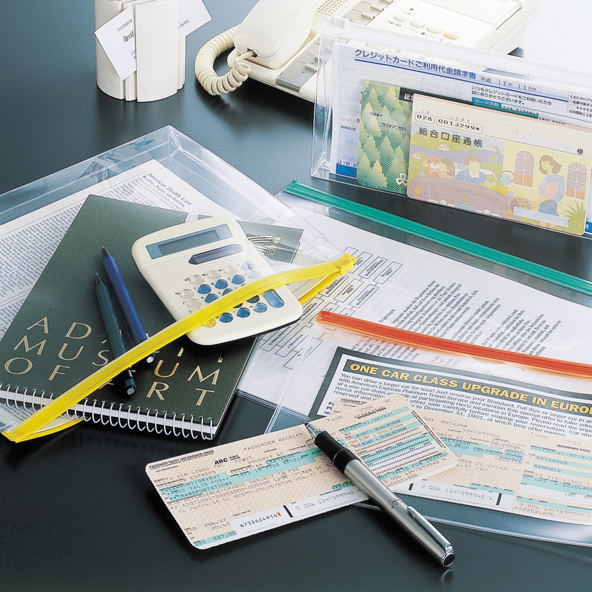 クリヤーケース（マチ付）　緑