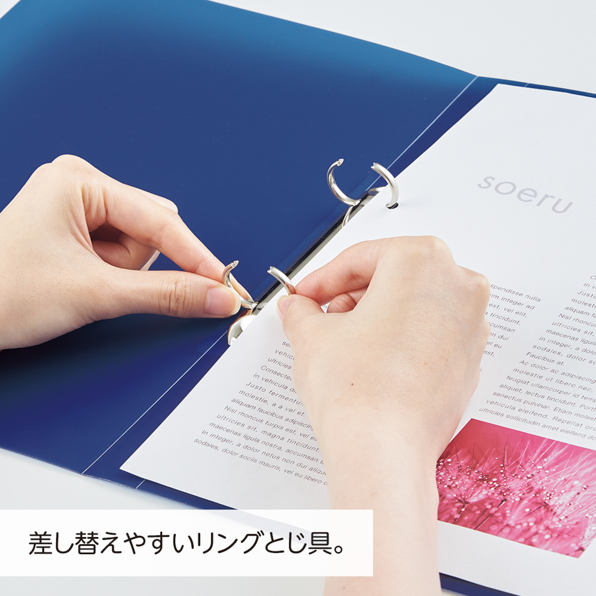 ｓｏｅｒｕ　リングファイル　スモークブラック