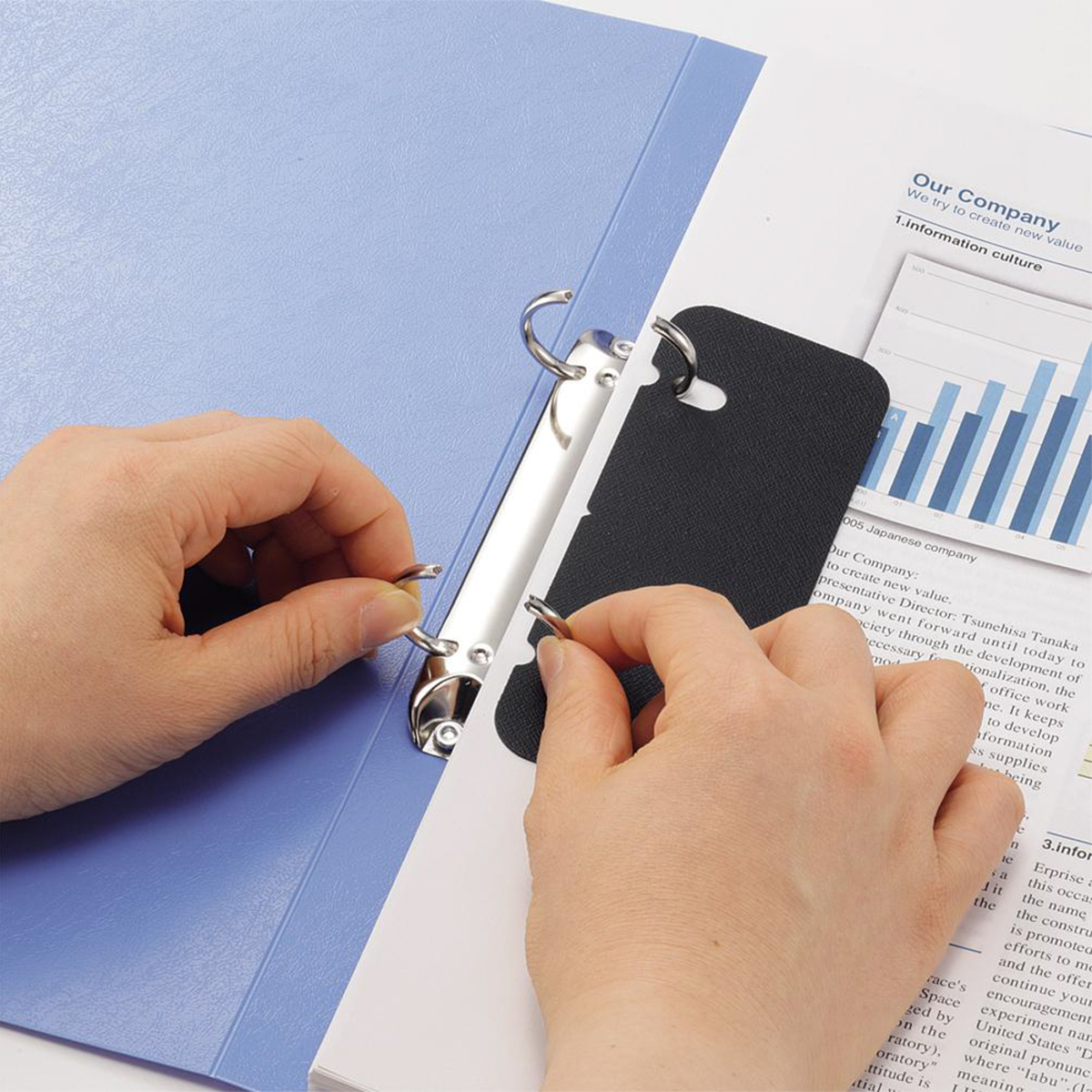 リングファイル　藍