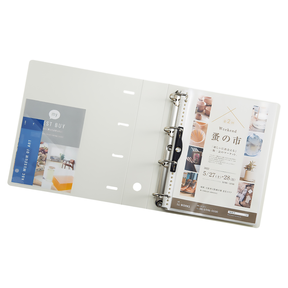 リクエスト　Ｄ型リングファイル　青