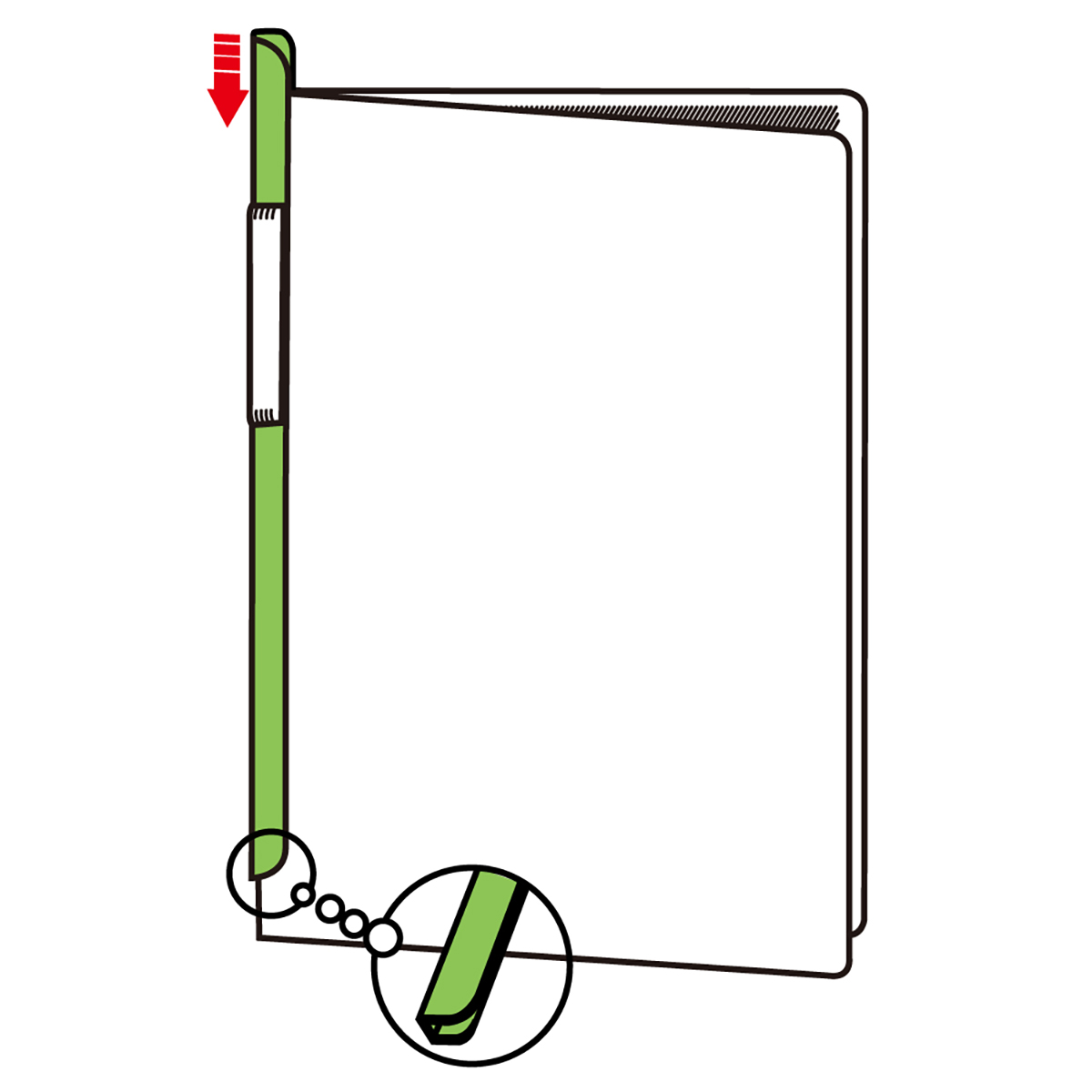 リクエスト　スライドバーファイル（１０冊パック）　白