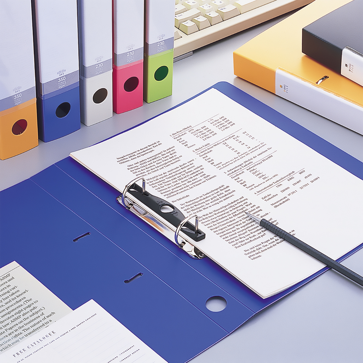 リクエスト　Ｄ型リングファイル　黄