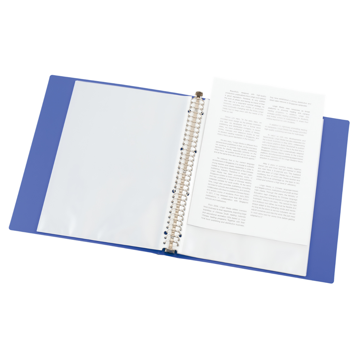 リクエスト　クリヤーブック＜ポケット交換タイプ＞　青