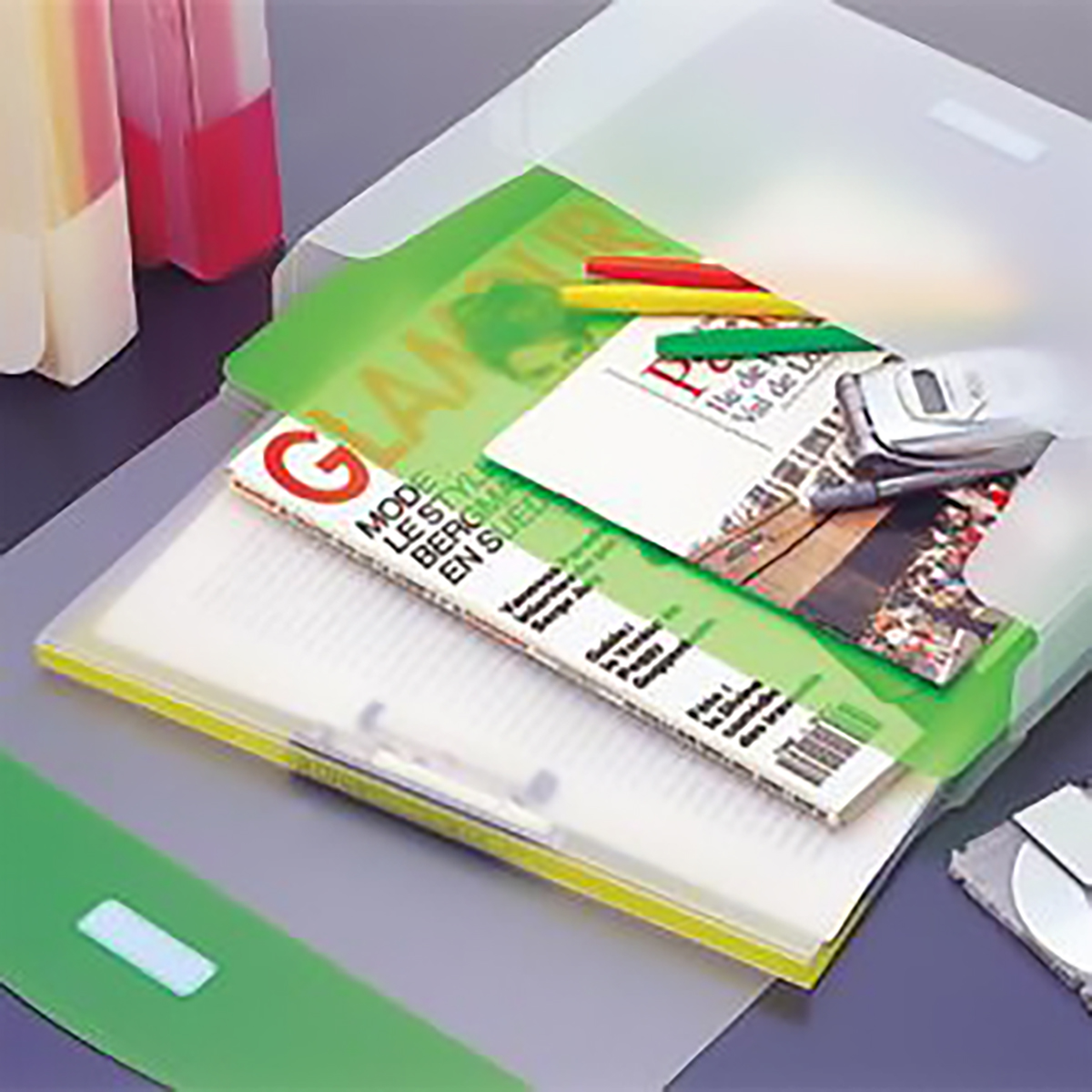 リクエスト　クラッチケース　イエローグリーン