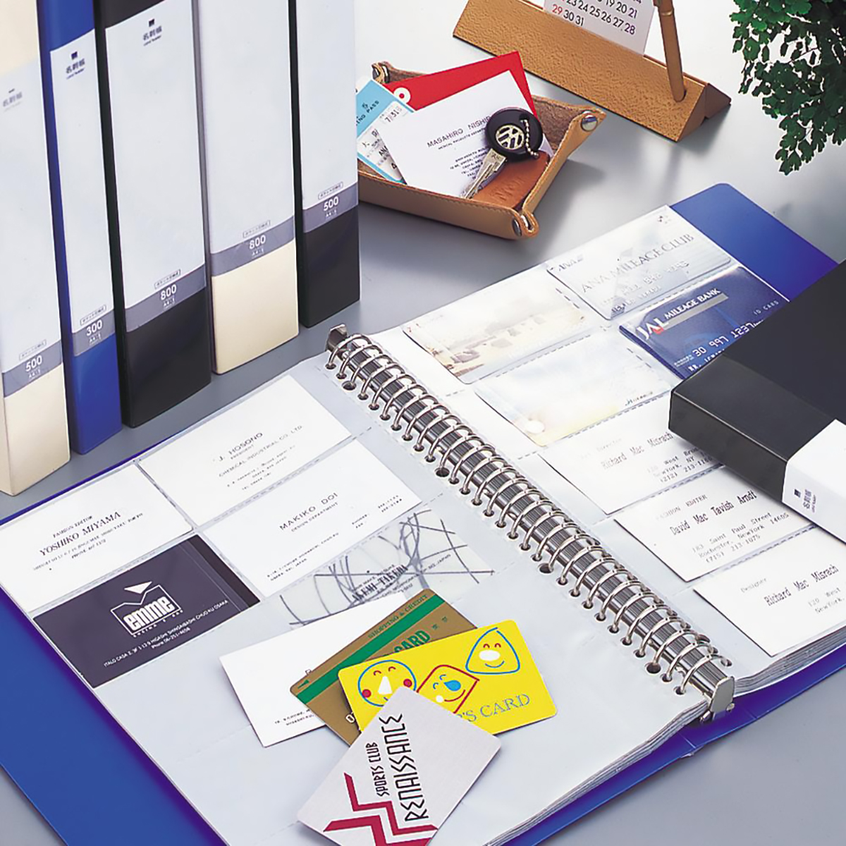 リクエスト　名刺帳＜ポケット交換タイプ＞　青