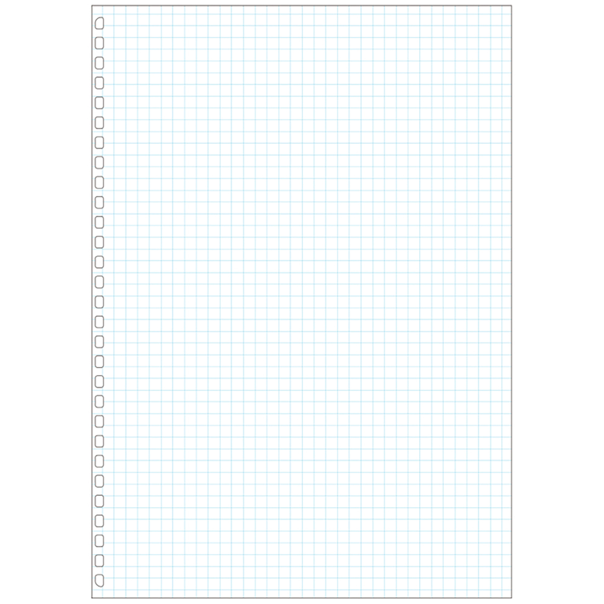 オープンリングノート・ツイストノート＜適合リーフ・薄色方眼罫＞