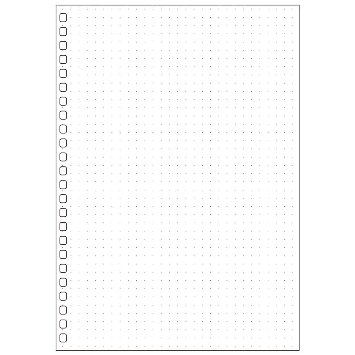 オープンリングノート・ツイストノート＜適合リーフ・ドット方眼罫＞