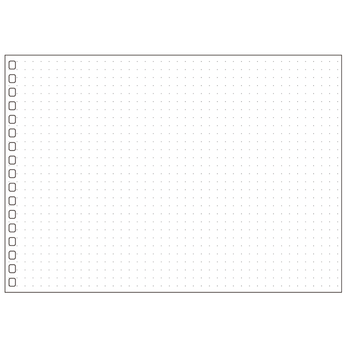 オープンリングノート・ツイストノート＜適合リーフ・ドット方眼罫＞