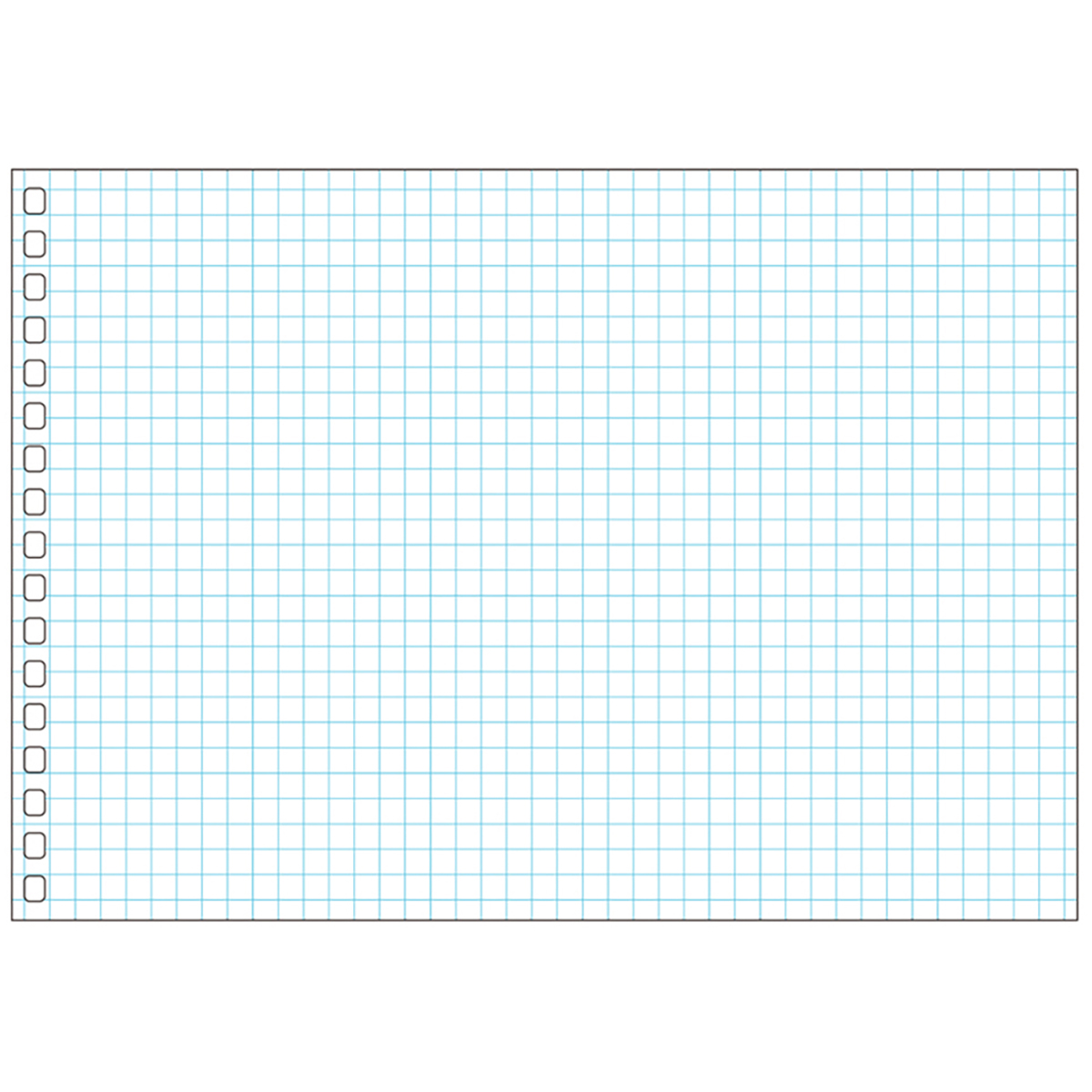オープンリングノート・ツイストノート＜適合リーフ・薄色方眼罫＞