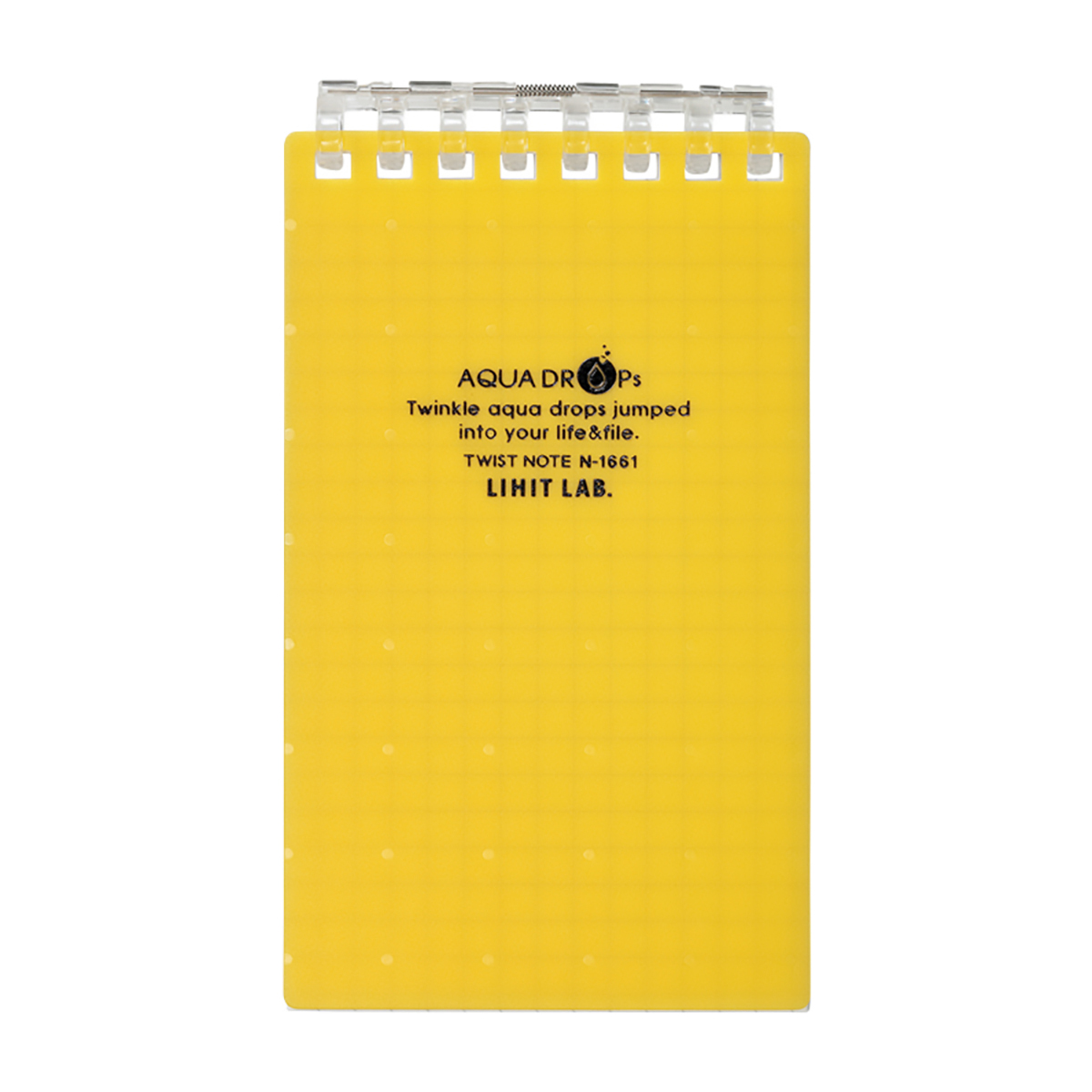 ＡＱＵＡ　ＤＲＯＰｓ　ツイストノート（メモサイズ）　黄