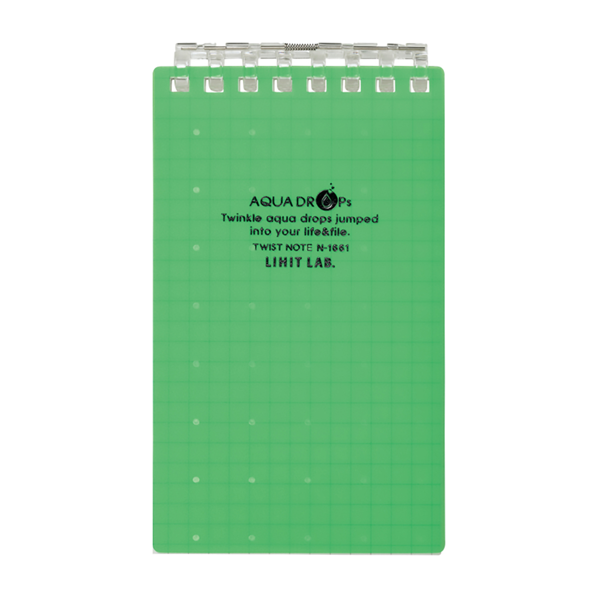 ＡＱＵＡ　ＤＲＯＰｓ　ツイストノート（メモサイズ）　黄緑