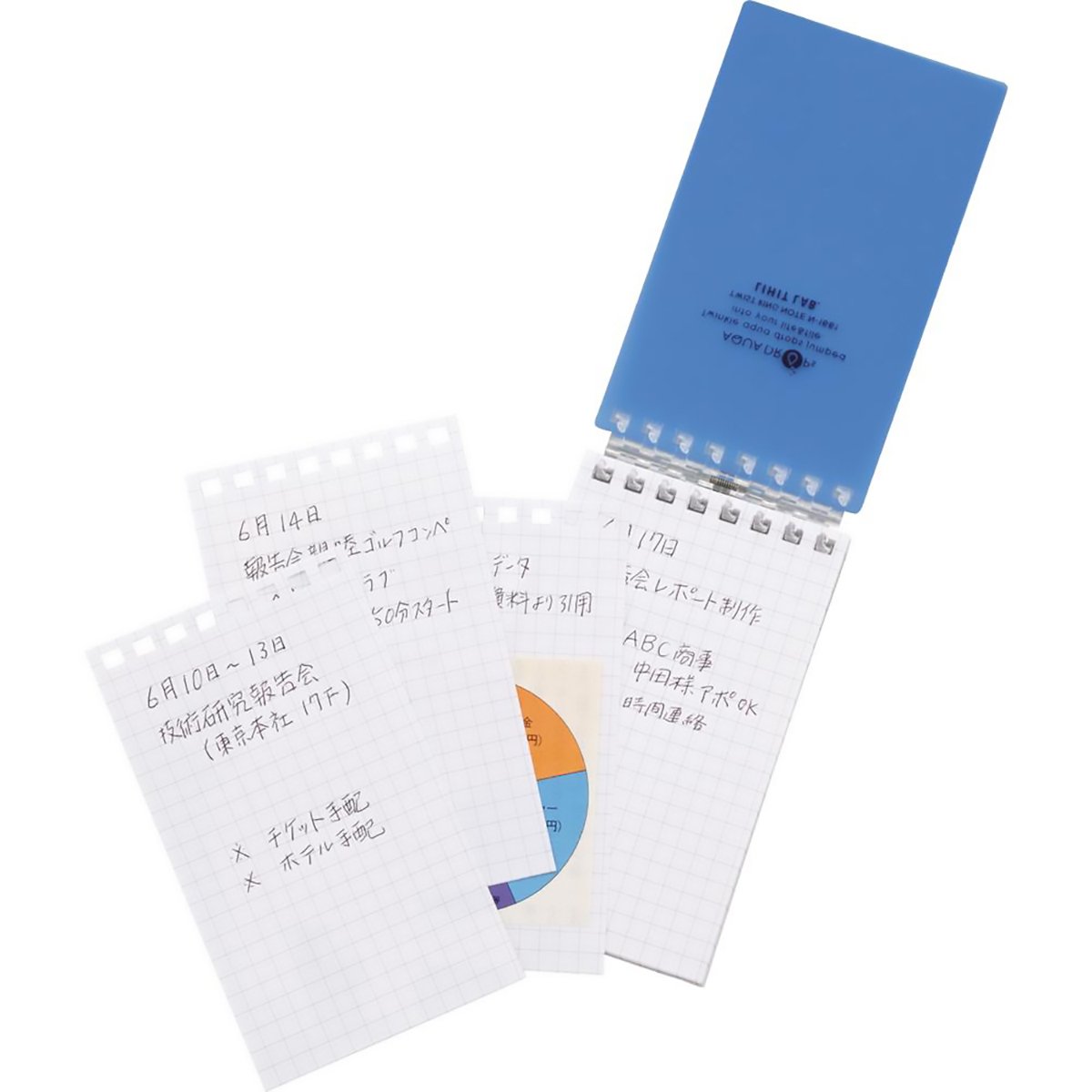 ＡＱＵＡ　ＤＲＯＰｓ　ツイストノート（メモサイズ）　黄緑