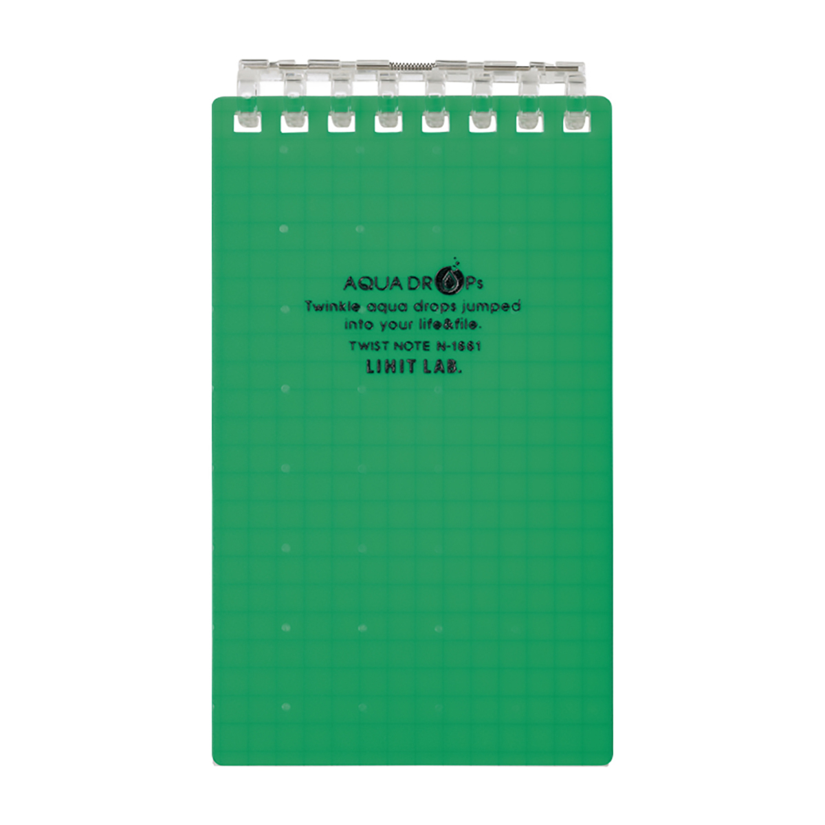 ＡＱＵＡ　ＤＲＯＰｓ　ツイストノート（メモサイズ）　緑