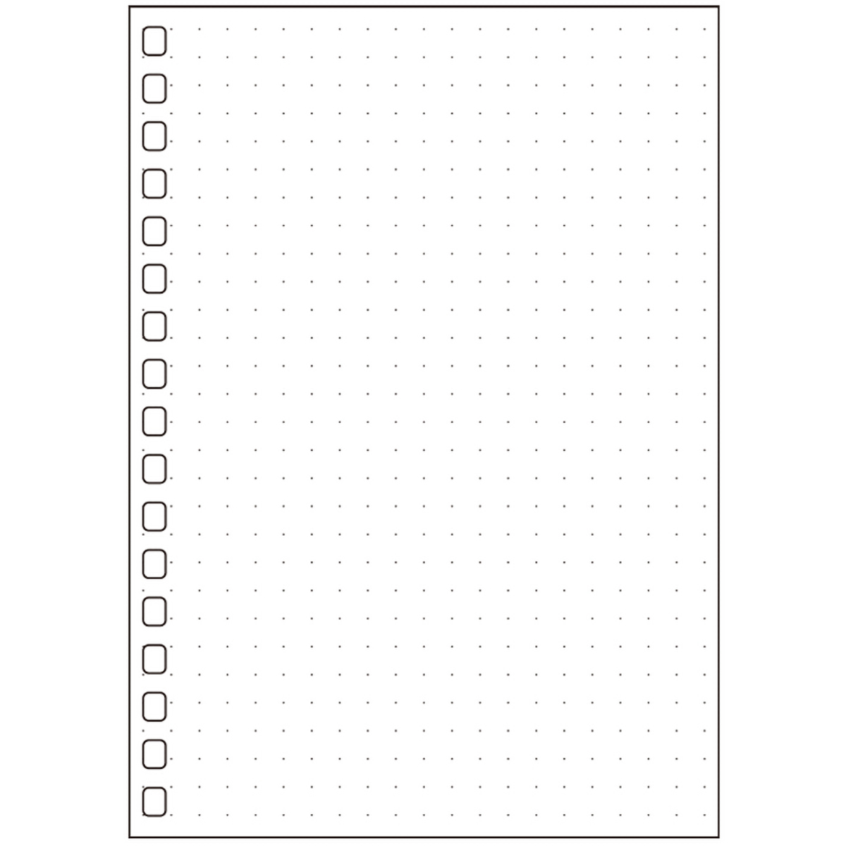 オープンリングノート・ツイストノート＜適合リーフ・ドット方眼罫＞