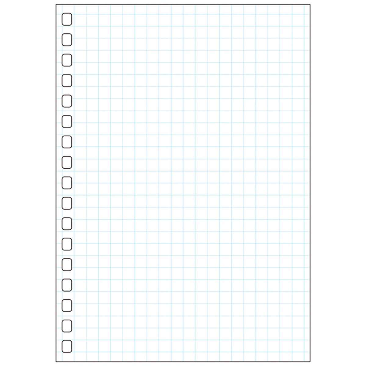 オープンリングノート・ツイストノート＜適合リーフ・薄色方眼罫＞