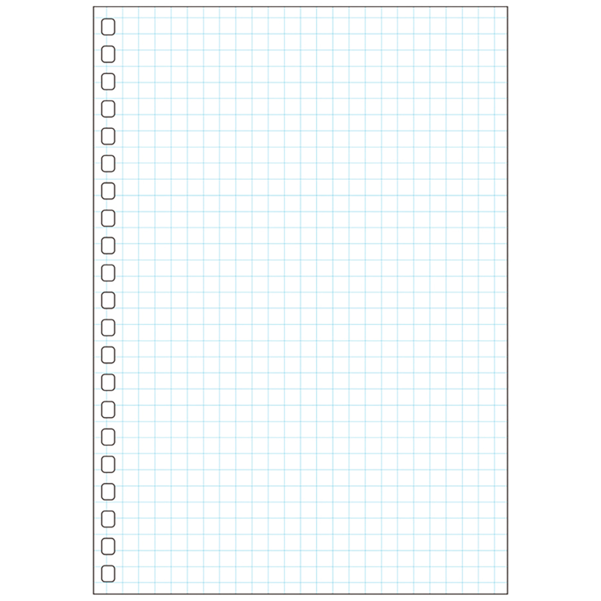 オープンリングノート・ツイストノート＜適合リーフ・薄色方眼罫＞