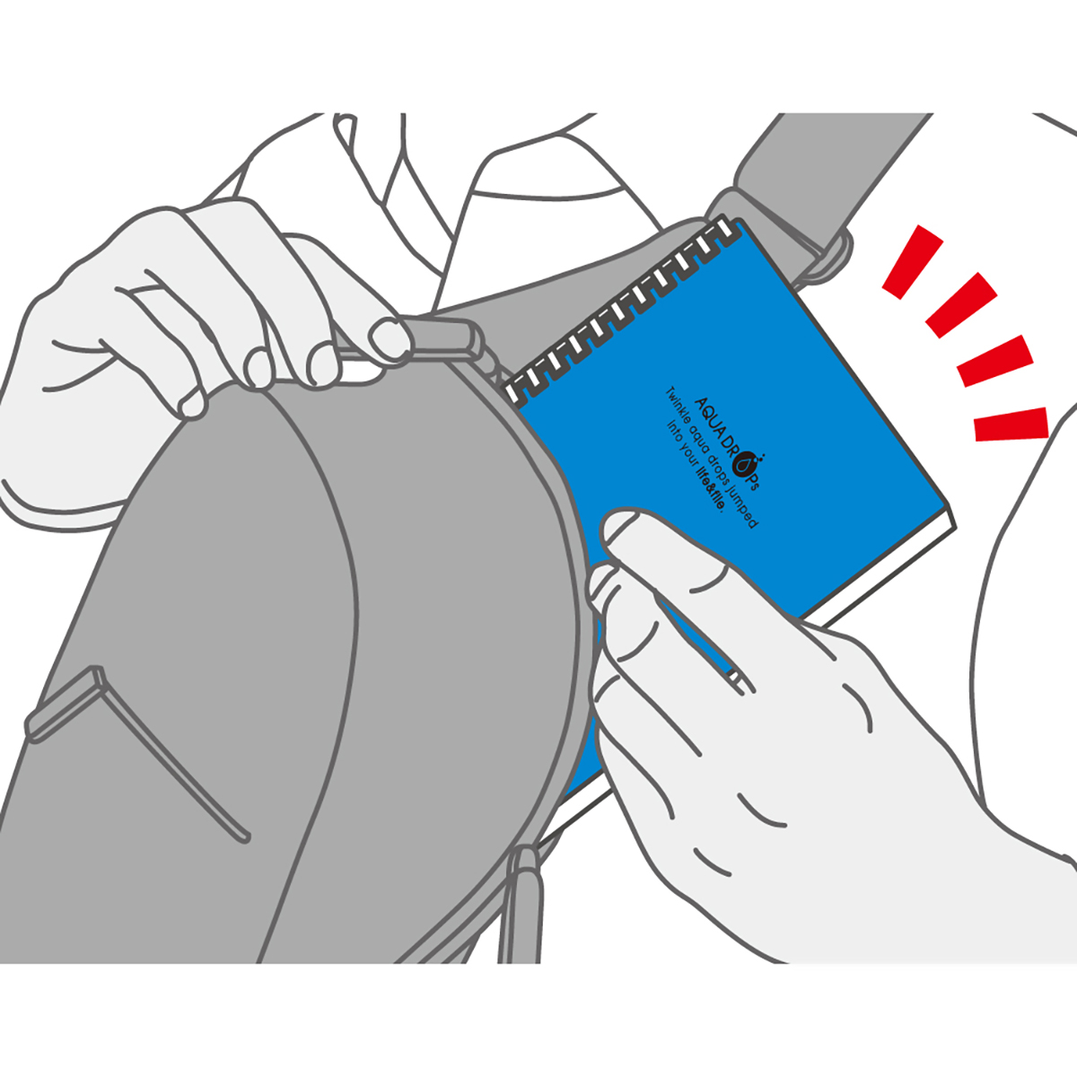 ＡＱＵＡ　ＤＲＯＰｓ　ツイストノート＜厚型＞　青