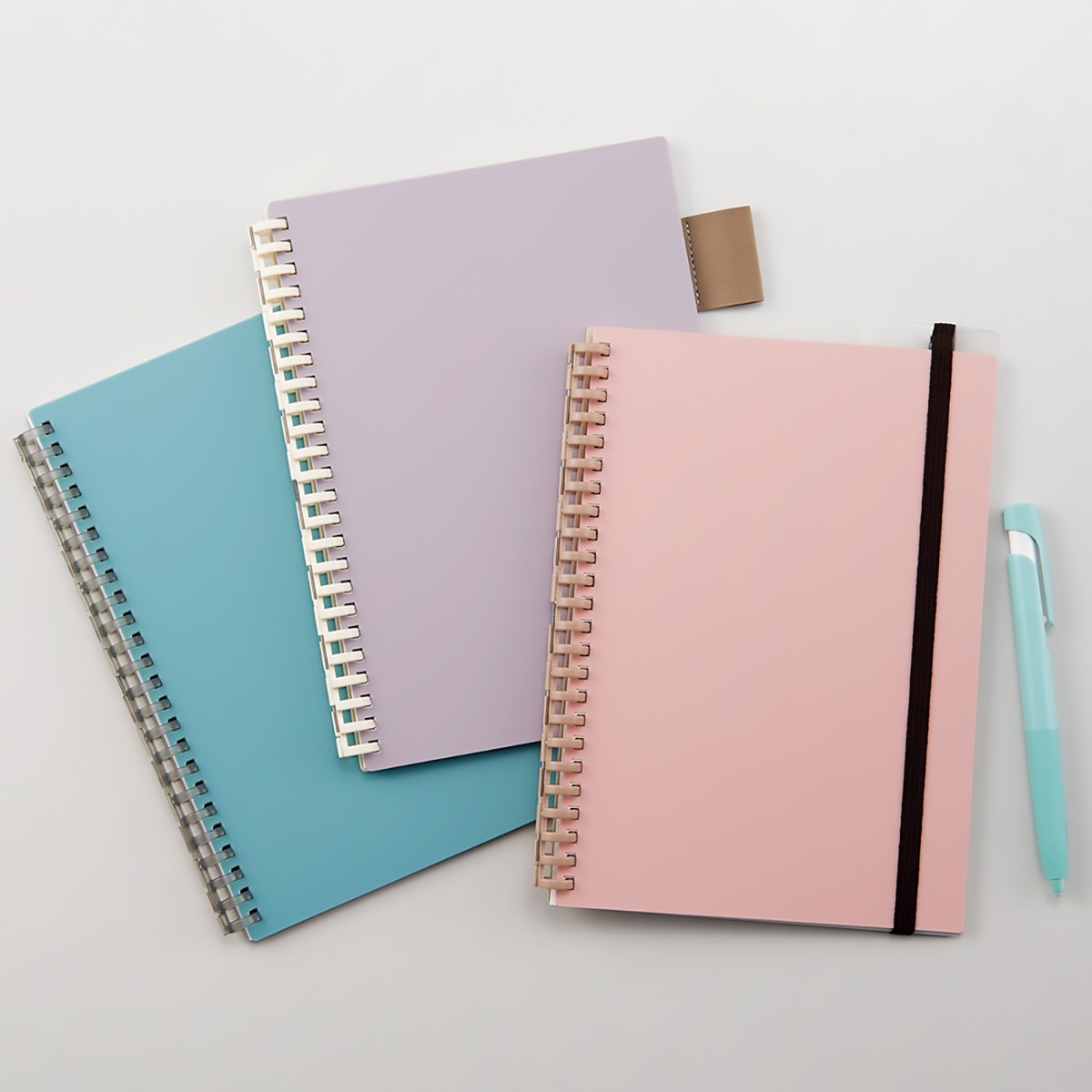 カスタマイズ　オープンリングノート　表紙　ティールグリーン