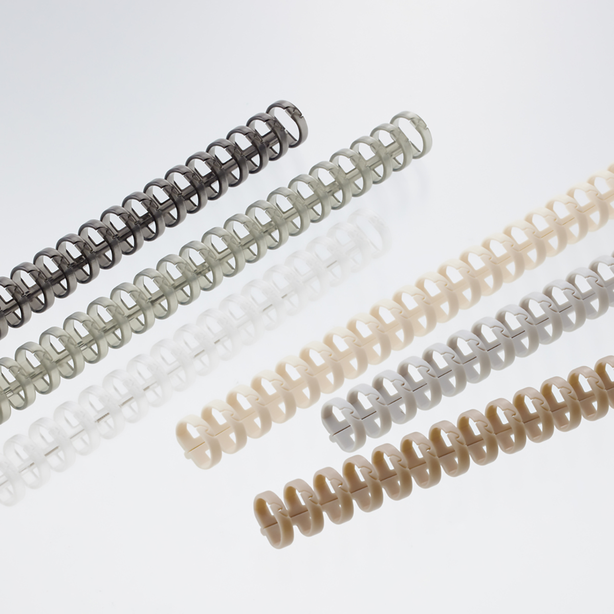 カスタマイズ　オープンリングノート　とじ具　スモークブラック