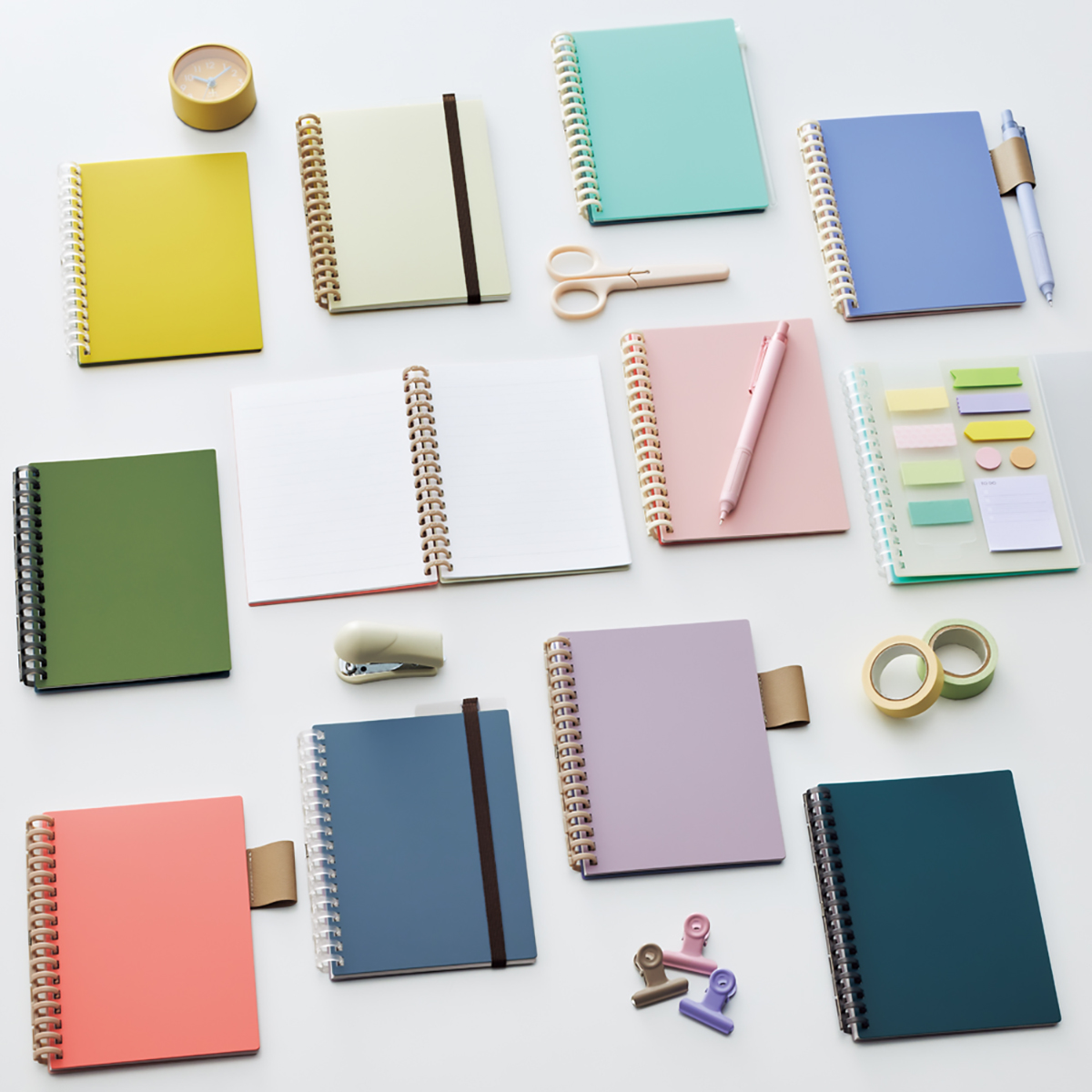 カスタマイズ　オープンリングノート　表紙　コーラルレッド