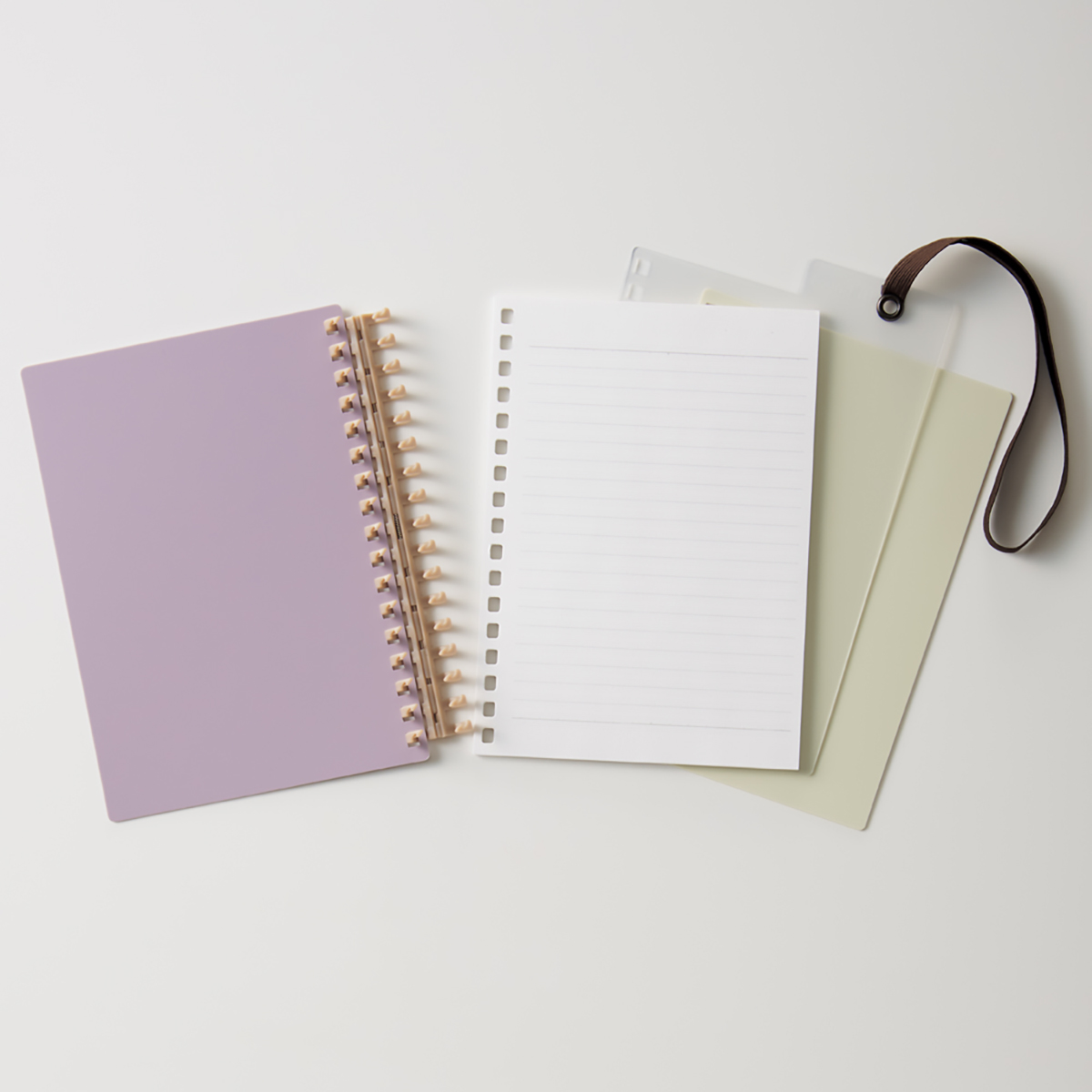 カスタマイズ　オープンリングノート　表紙　コーラルレッド