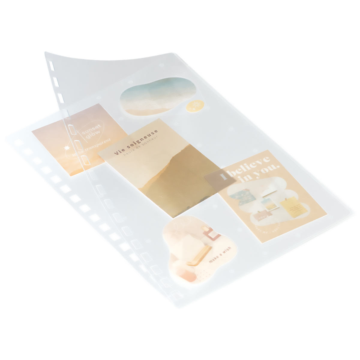 カスタマイズ　オープンリングノート　ポケットタイプ表紙　クリスタル