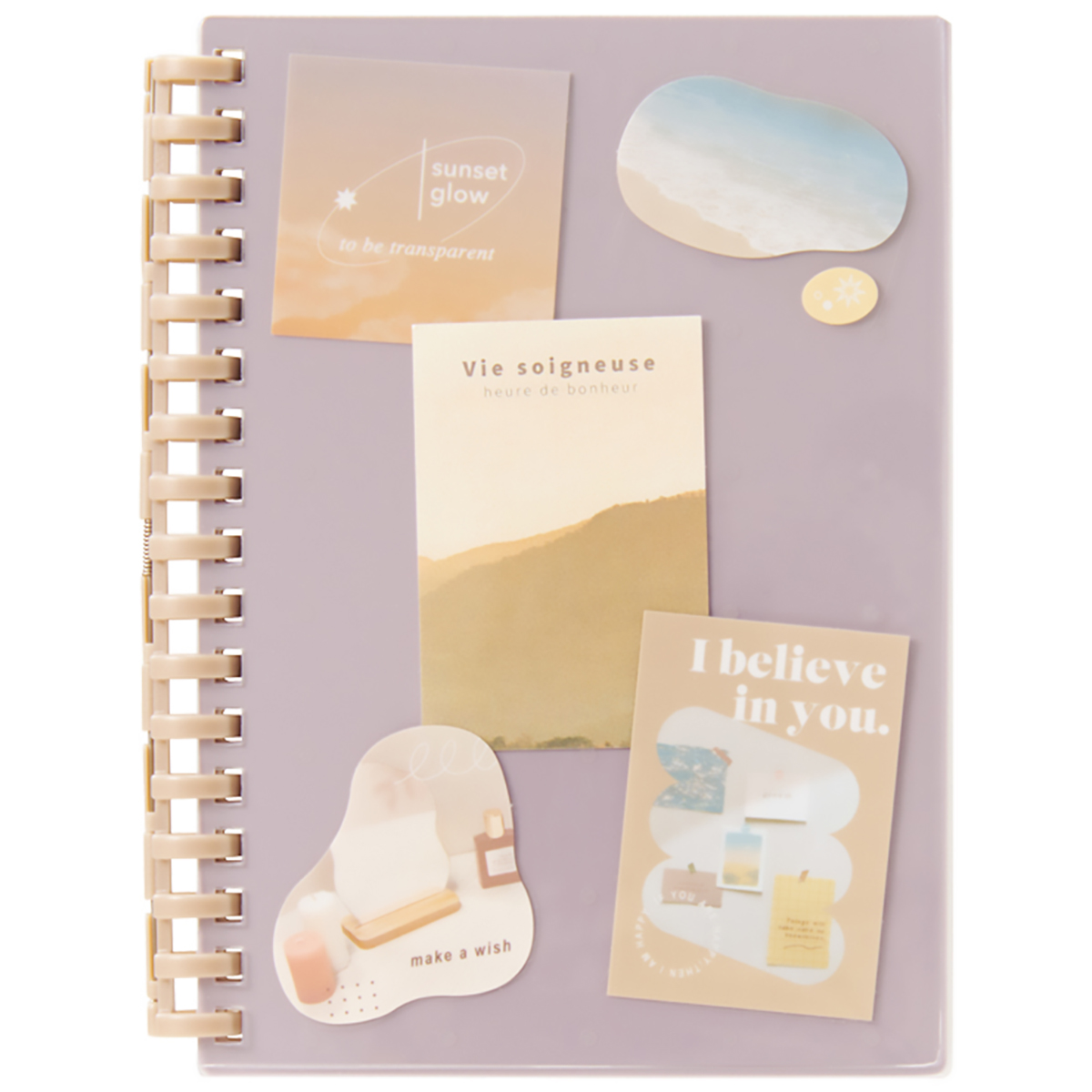 カスタマイズ　オープンリングノート　ポケットタイプ表紙　クリスタル