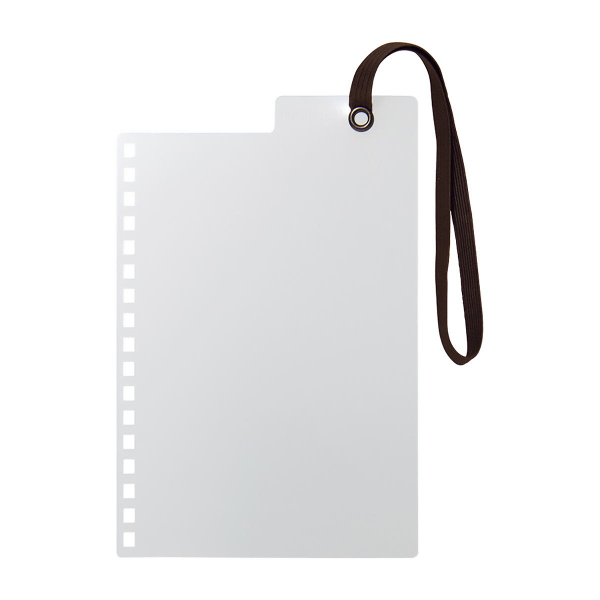 カスタマイズ　オープンリングノート　ゴムバンド付き下じき　乳白