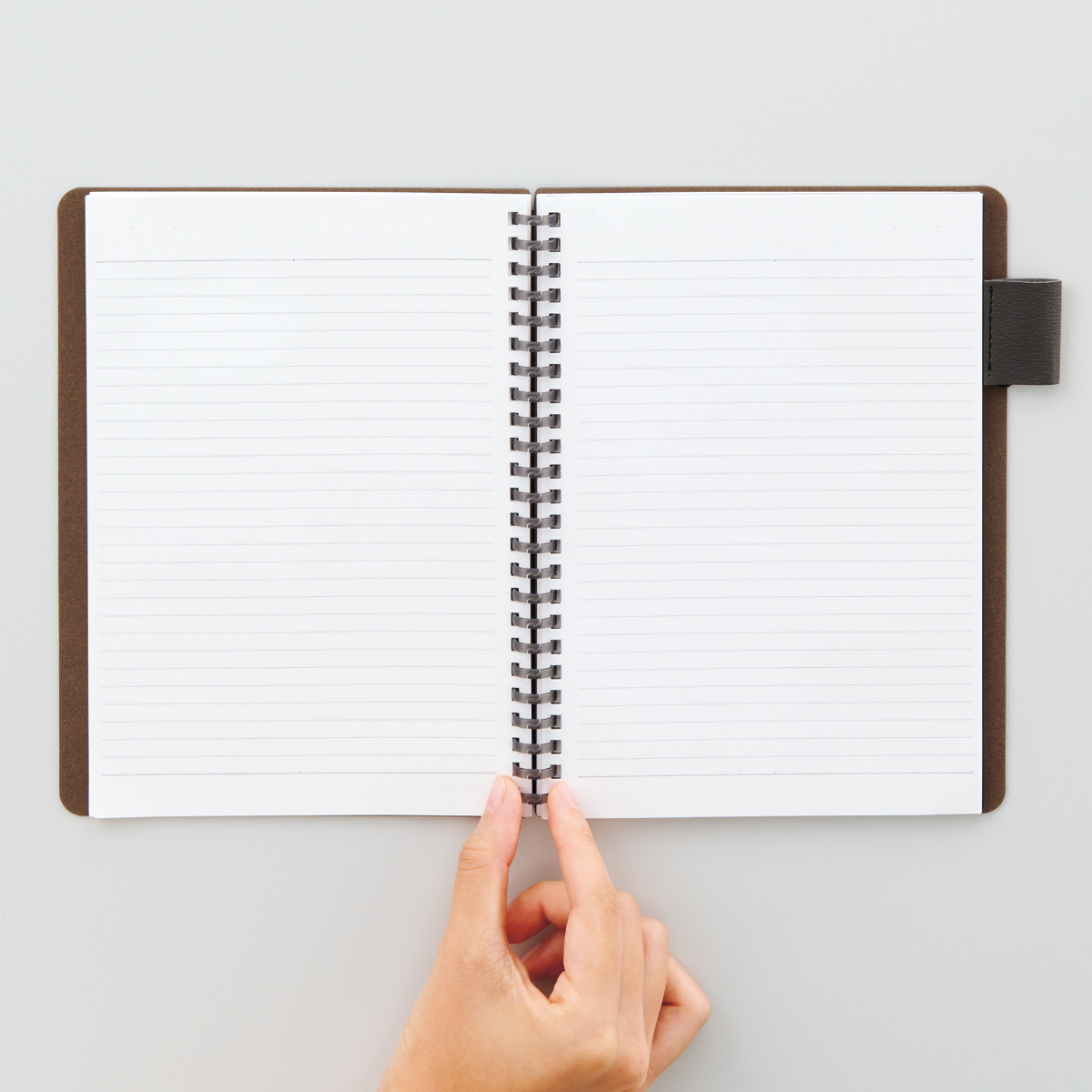 オープンリングノート（合皮表紙）　ブラウン