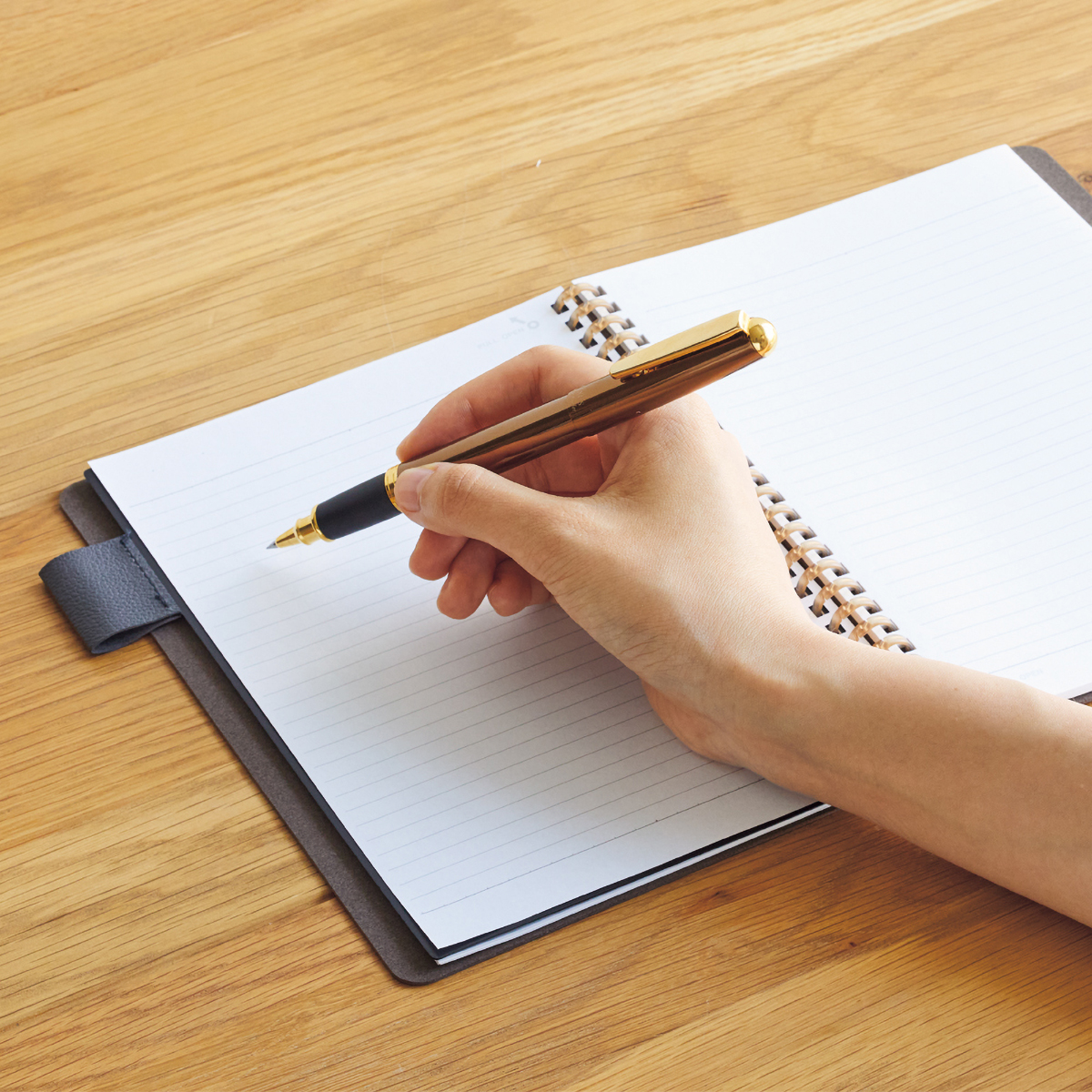 オープンリングノート（合皮表紙）　ブラウン