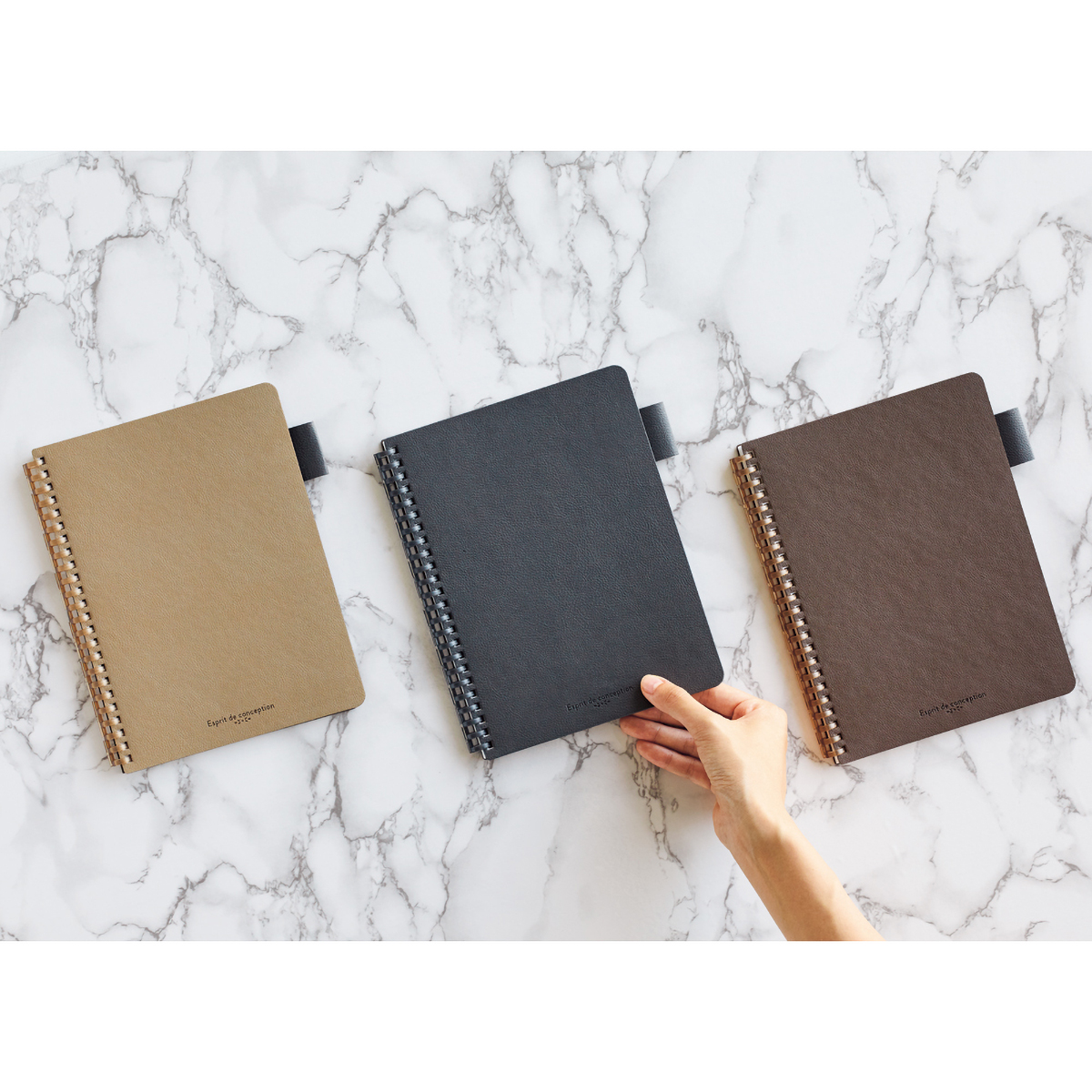 オープンリングノート（合皮表紙）　ブラウン