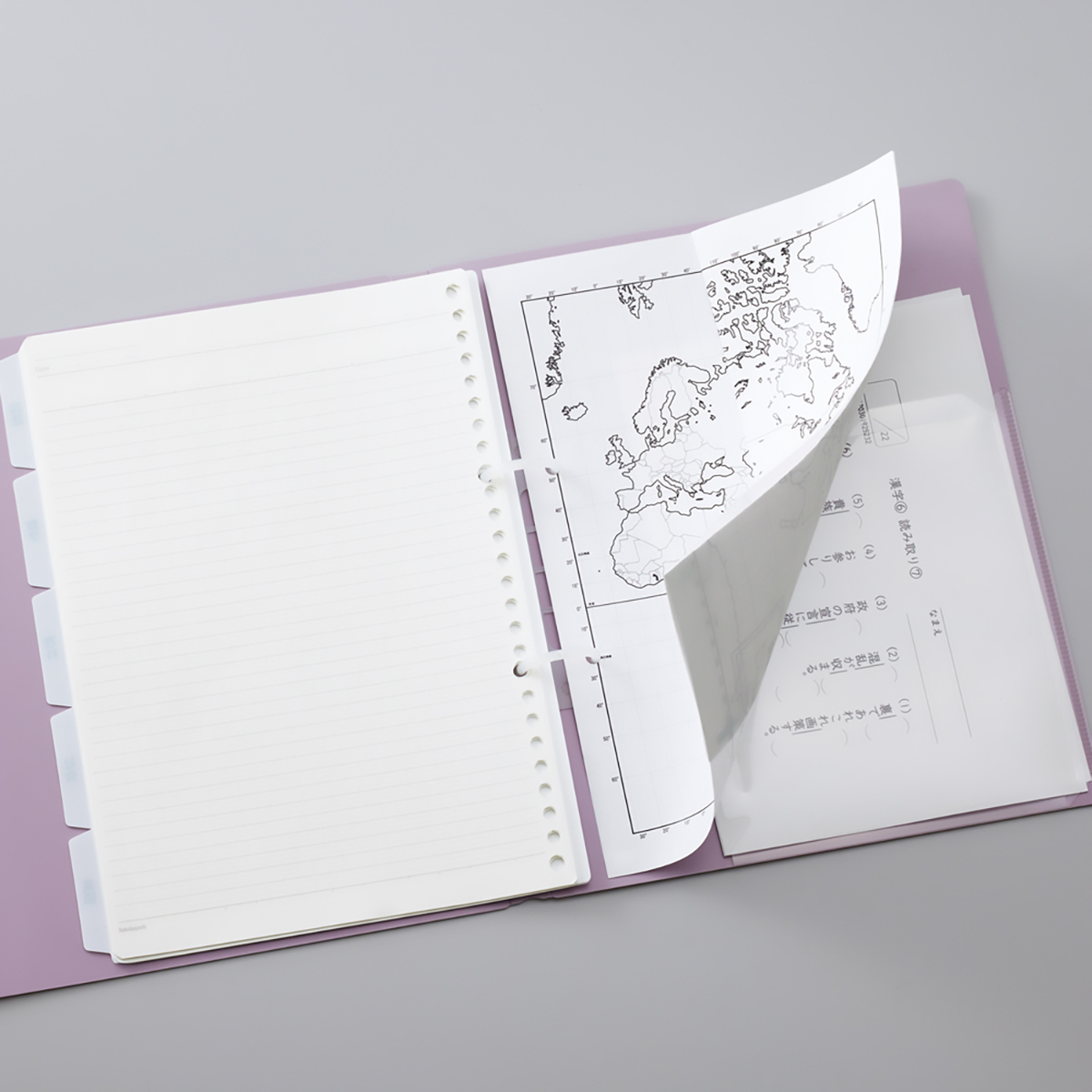 プリントルーズバインダー　ブルー