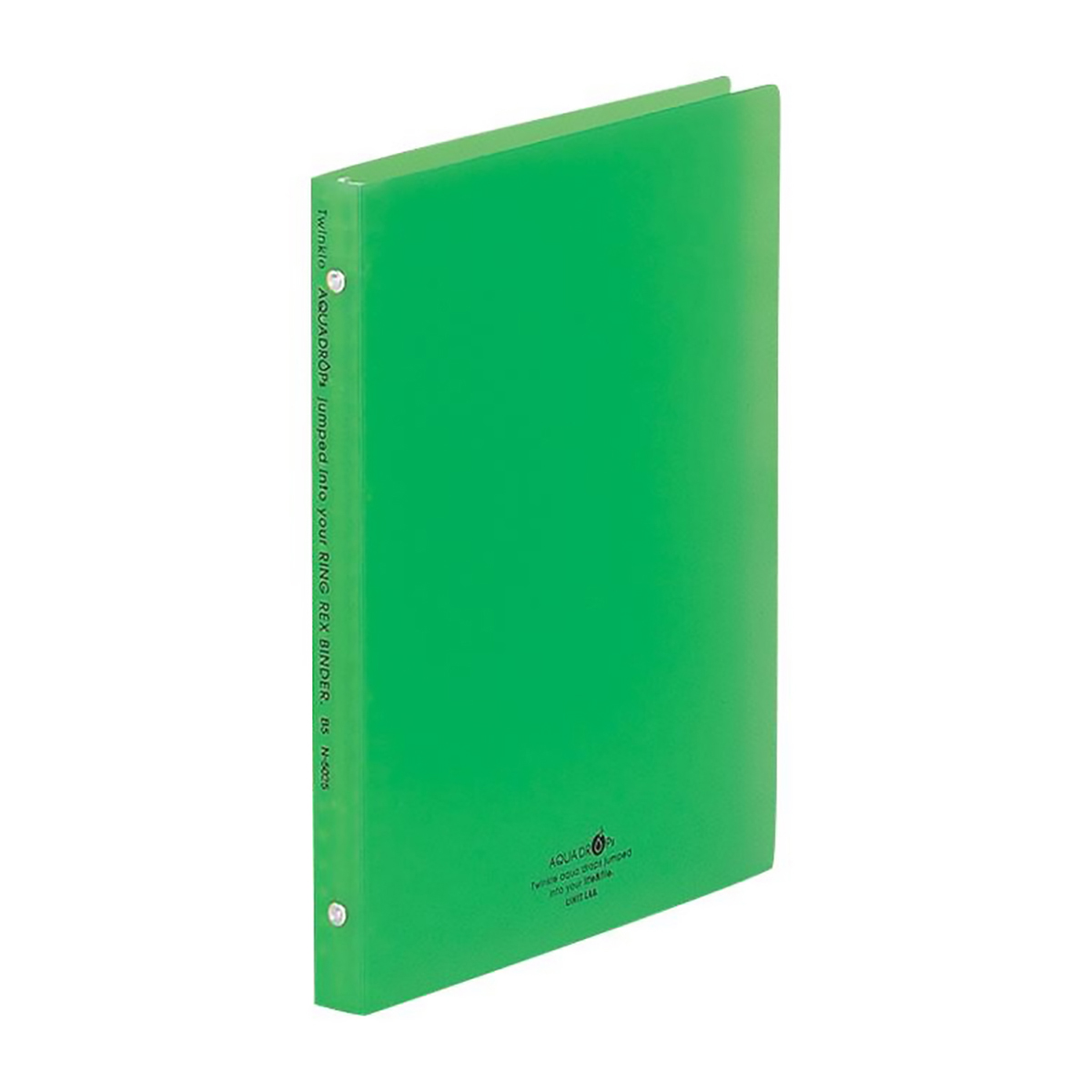 ＡＱＵＡ　ＤＲＯＰｓ　リングレックス　バインダー　黄緑