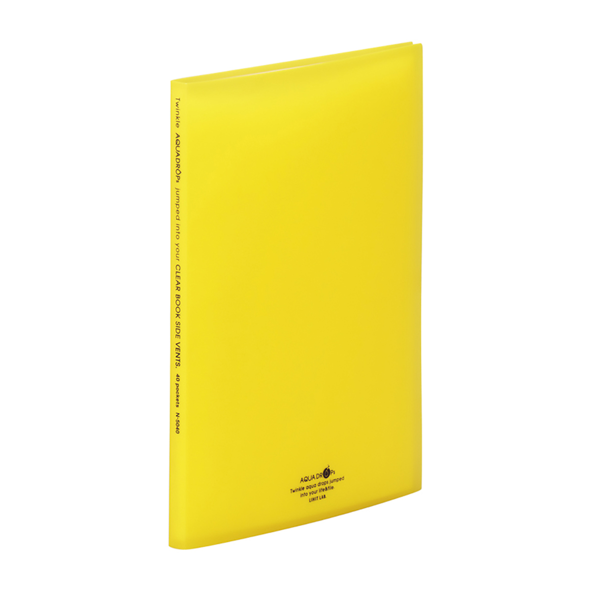 ＡＱＵＡ　ＤＲＯＰｓ　クリヤーブック＜サイドベンツ＞　黄